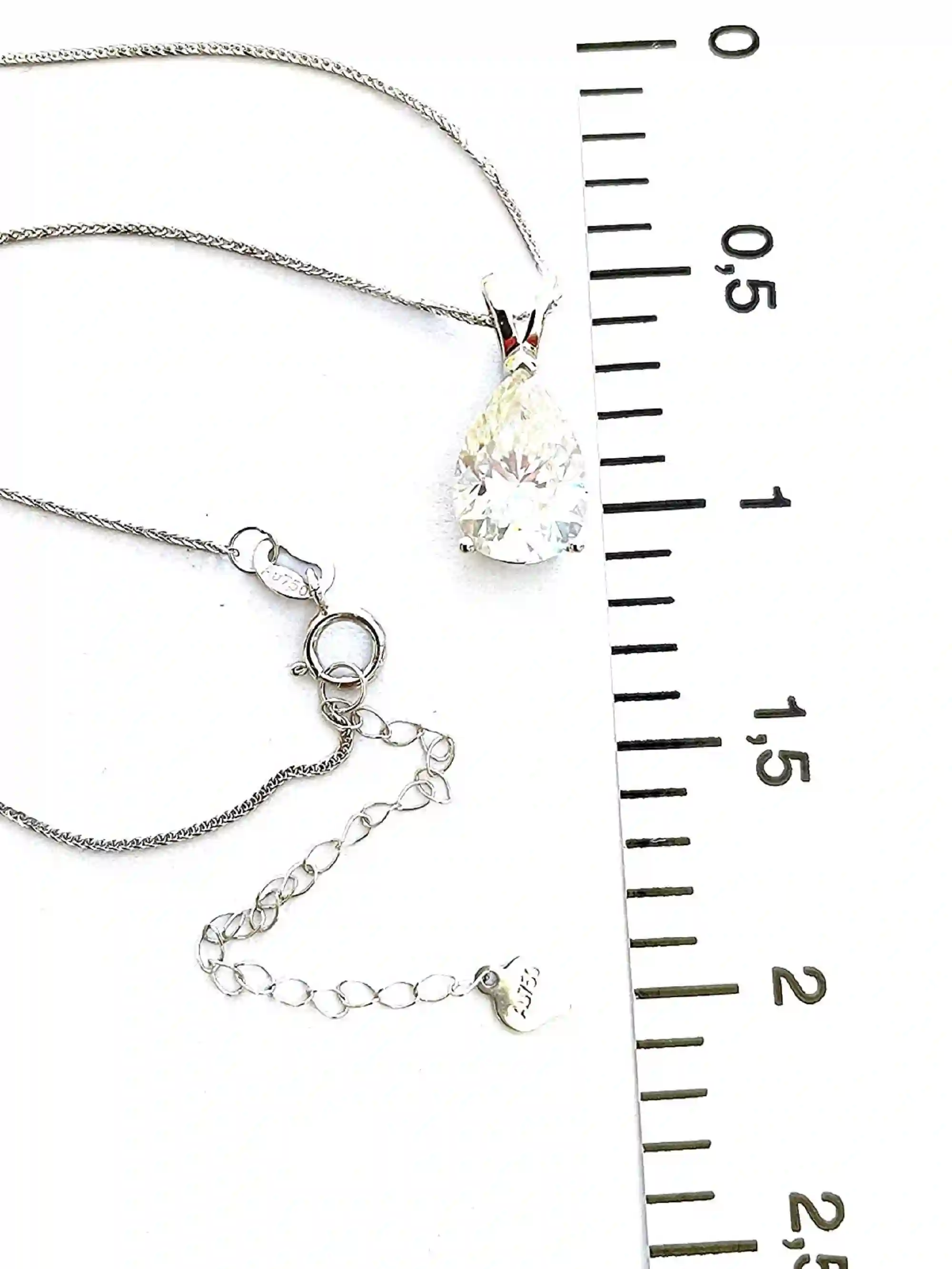 2 ctw Tear Drop Diamond Pendant Diamond Necklace Pear Shape Pendant Drop Pendant SOLID 18k White Gold Bridal Diamond Necklace gift CERTIFIED 