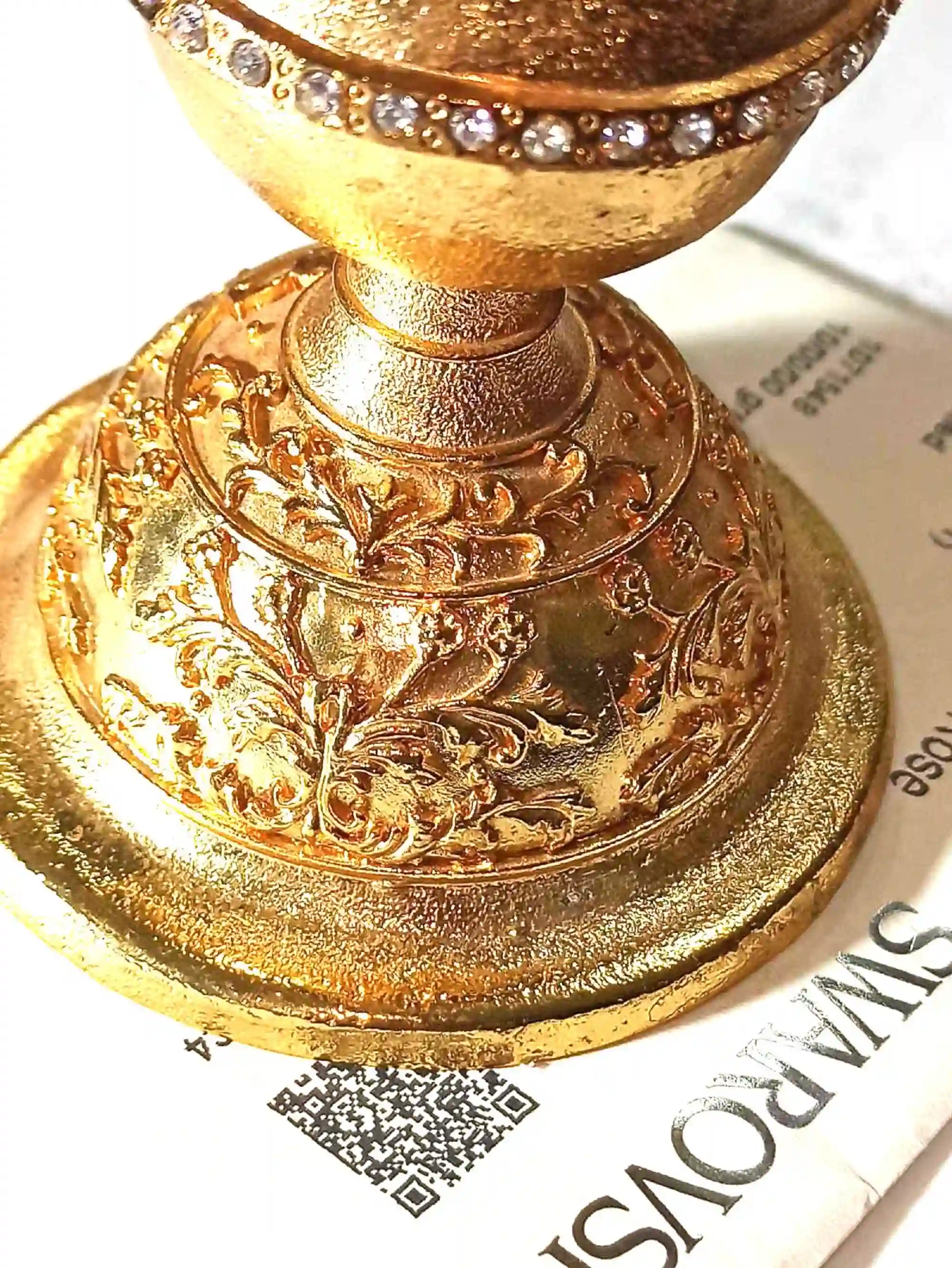 1990, Vintage Decor Home, Deer Hunter Ornament, 24k GOLD, HANDMADE, Swarovski DIAMOND Handset 10ct, Reindeer Trinket Box, Deer gifts for men 