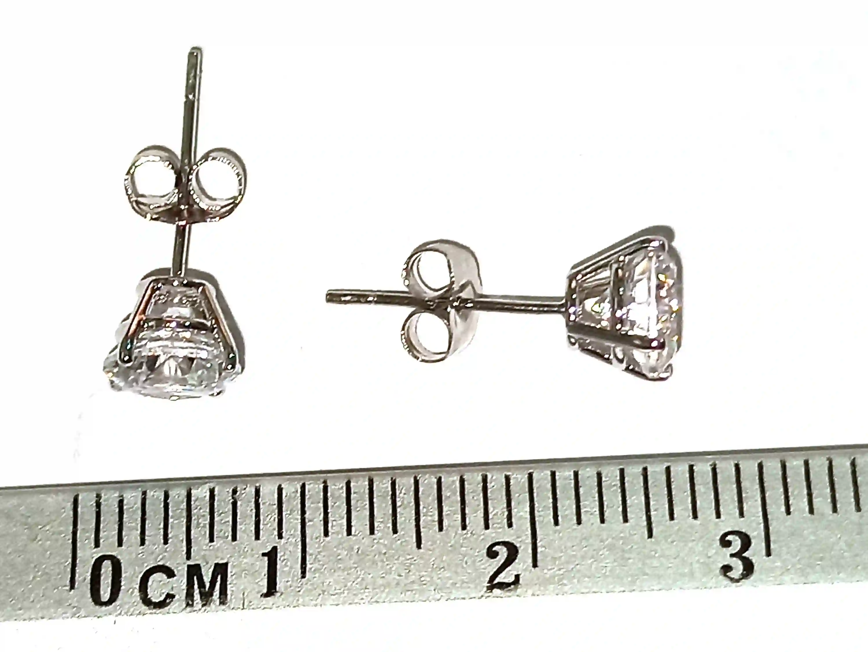Bridal Earrings 2 carat Diamond Stud Earrings SOLID 18k GOLD Earrings White Gold Gift for her Wedding Earrings Bride Diamond Studs Handmade 