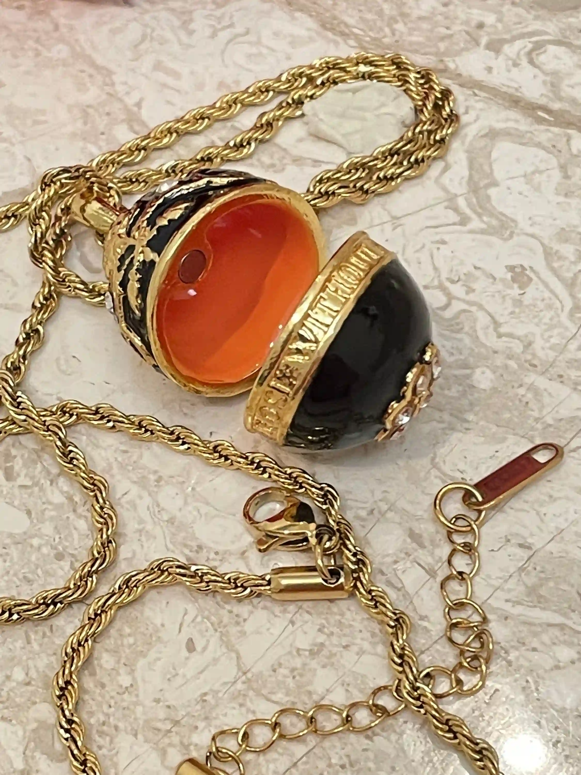 Faberge-Style Enamel Egg, Black Sapphire Necklace, Faberge Egg, Faberge Pendant & Bracelet gift for her Austrian Crystal Diamond HANDMADE Jewelry 
