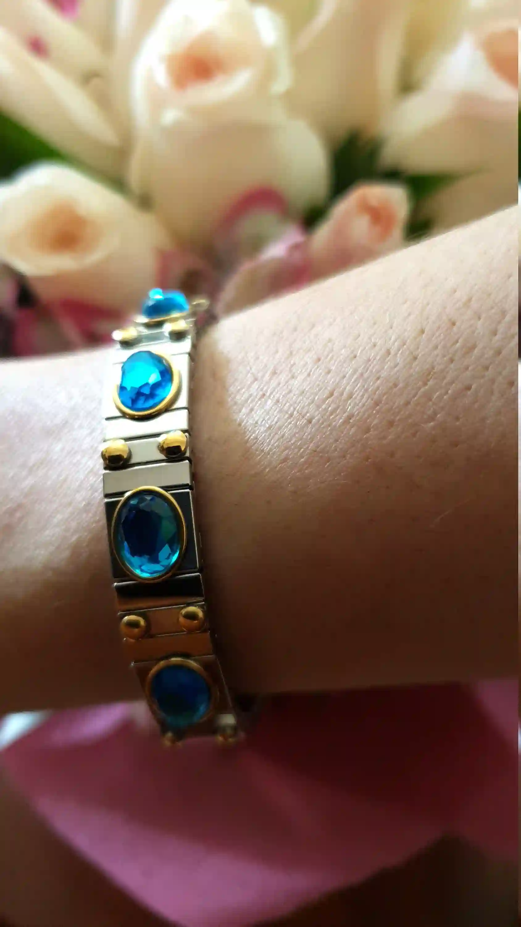 Aquamarine bracelet/Aqua Marine Jewelry/Silver Crystal Bracelet/Bracelets for women/March birthstone/Crystal bracelet/Handmade Jewelry Gift 