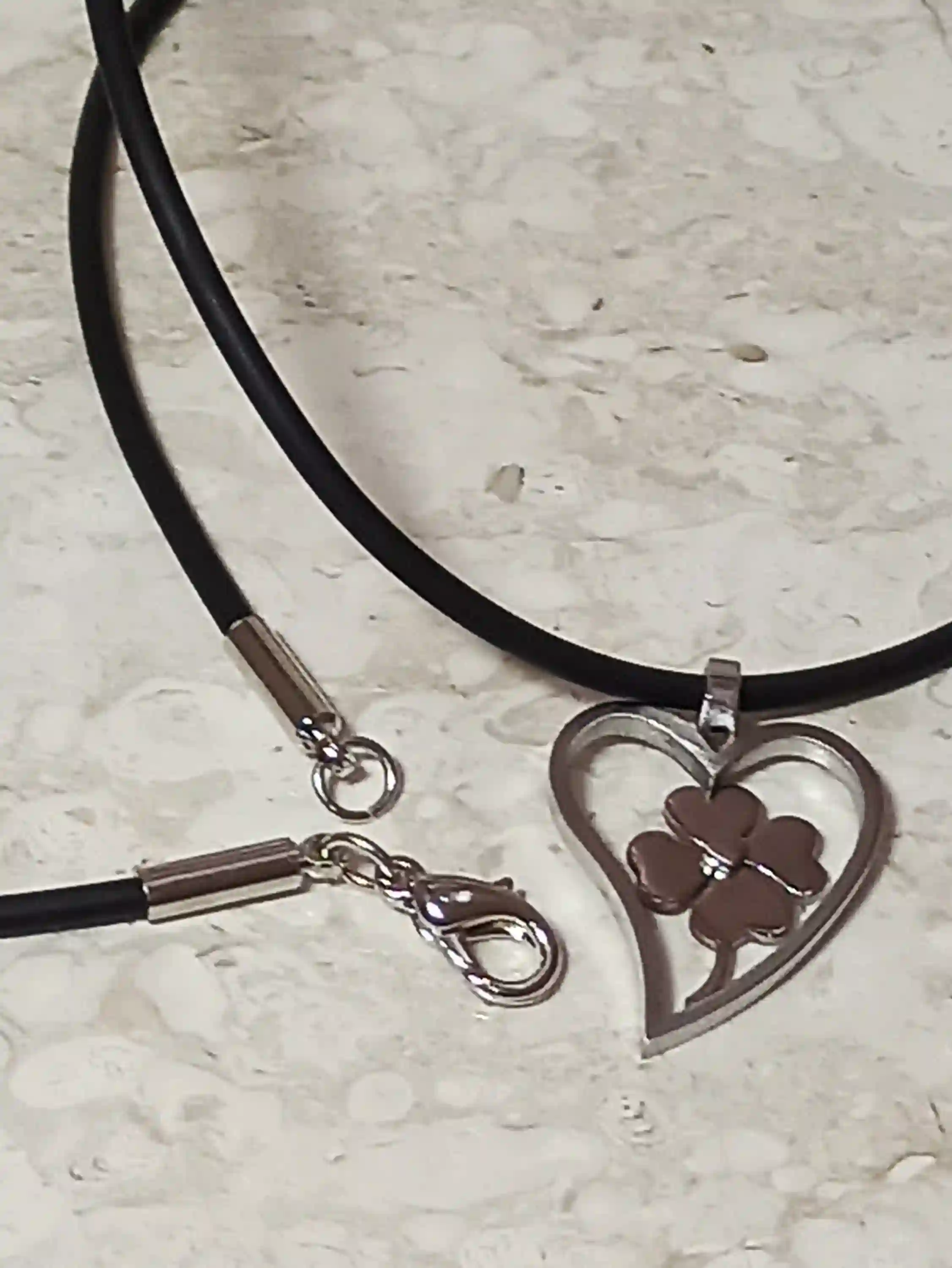 SILVER Clover Pendant Necklace/Four Leaf Clover Necklace/GOOD LUCK Necklace/Clover Charm Necklace/ St Patricks Day Necklace Shamrock Jewelry 