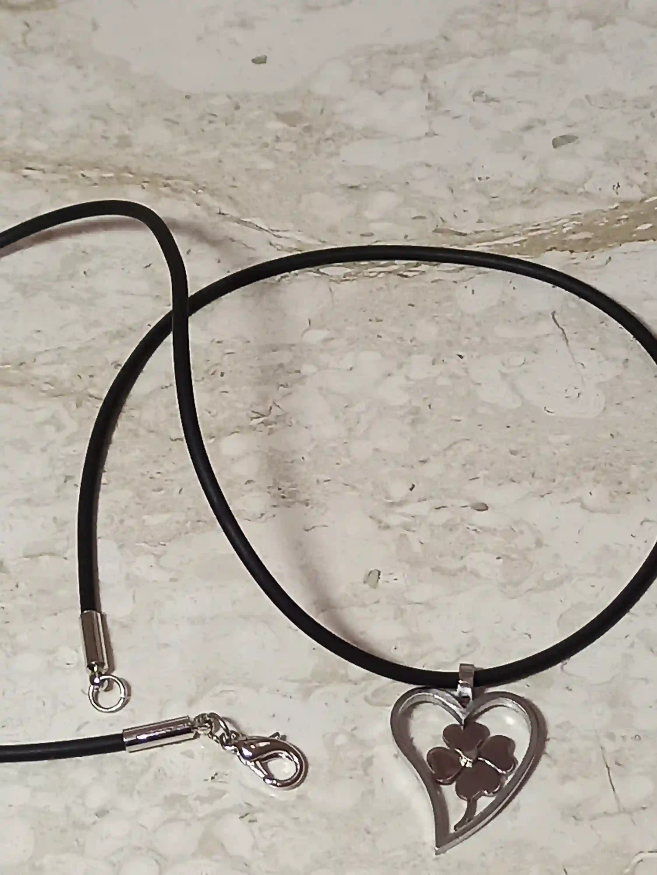 SILVER Clover Pendant Necklace/Four Leaf Clover Necklace/GOOD LUCK Necklace/Clover Charm Necklace/ St Patricks Day Necklace Shamrock Jewelry 