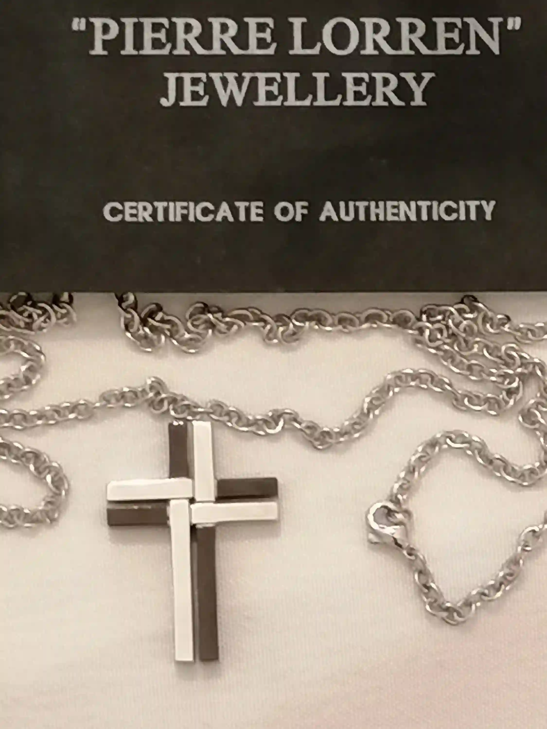 Men's Religious Necklace/ONYX Mens Cross Necklace Pendant/Men Christian Necklace Cross Jewelry SURGICAL Stainless steel HANDMADE Cross Gift 