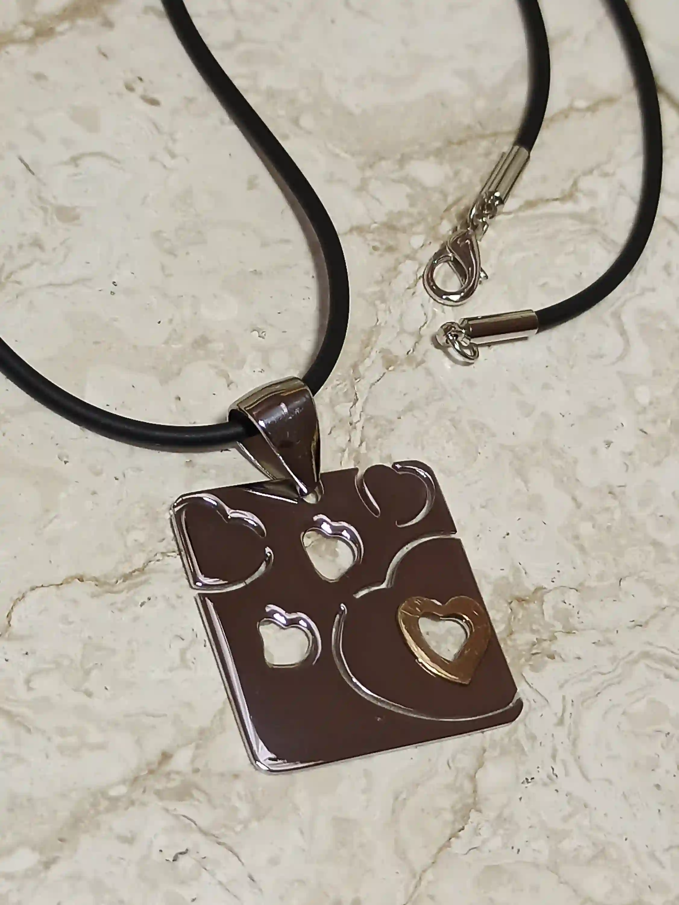 SILVER Heart Necklace Pendant 24K gold Jewelry gift for women/Heart Pendant Necklace/Heart Pendant/Heart Necklace Silver/Gift for Girlfriend 