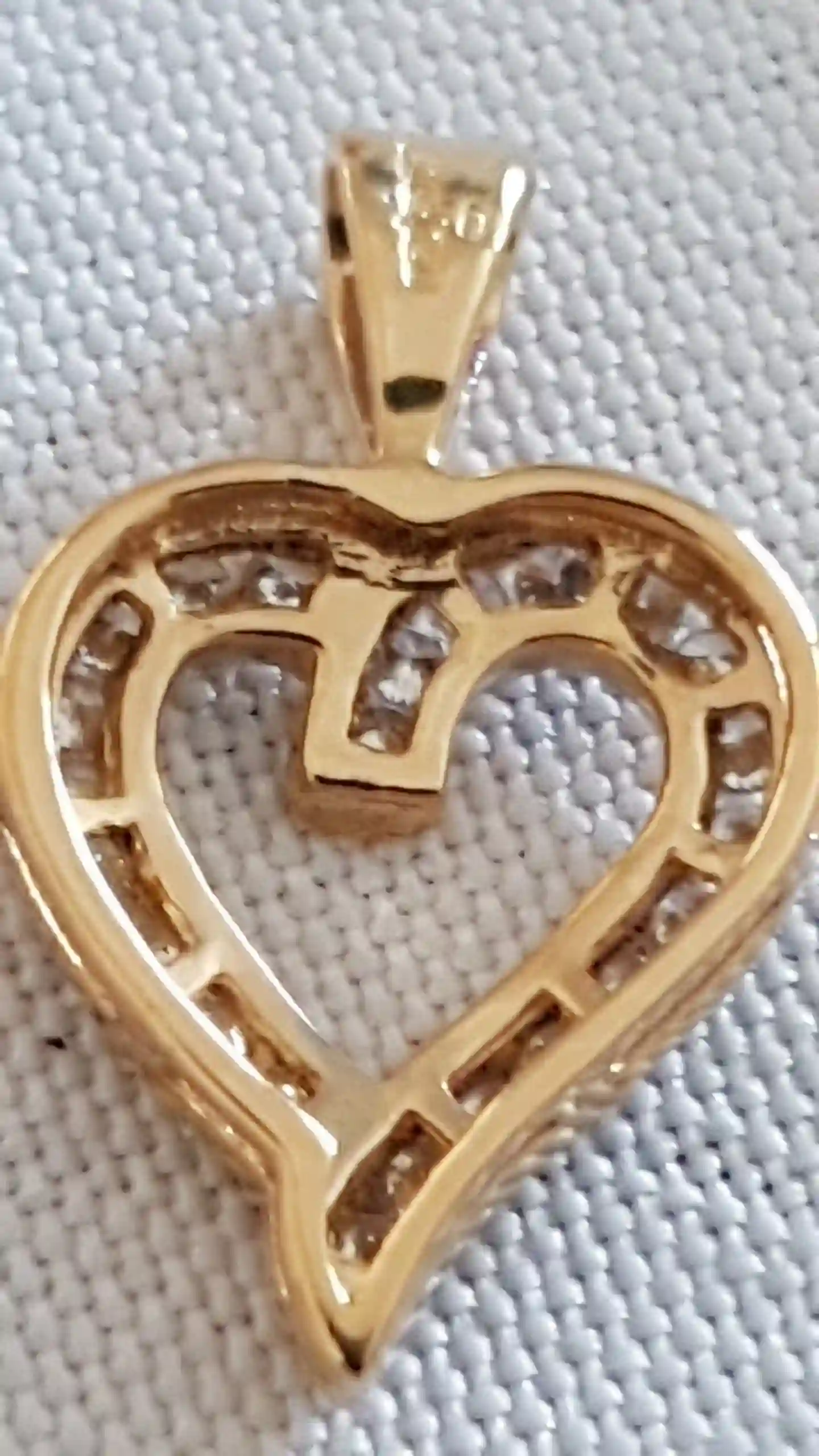 18K GOLD Heart Pendant Real DIAMONDS/Anniversary Gift Heart Diamond Pendant/Solid Gold Pendant Gift for Her Authentic Diamond .30ct Handmade 