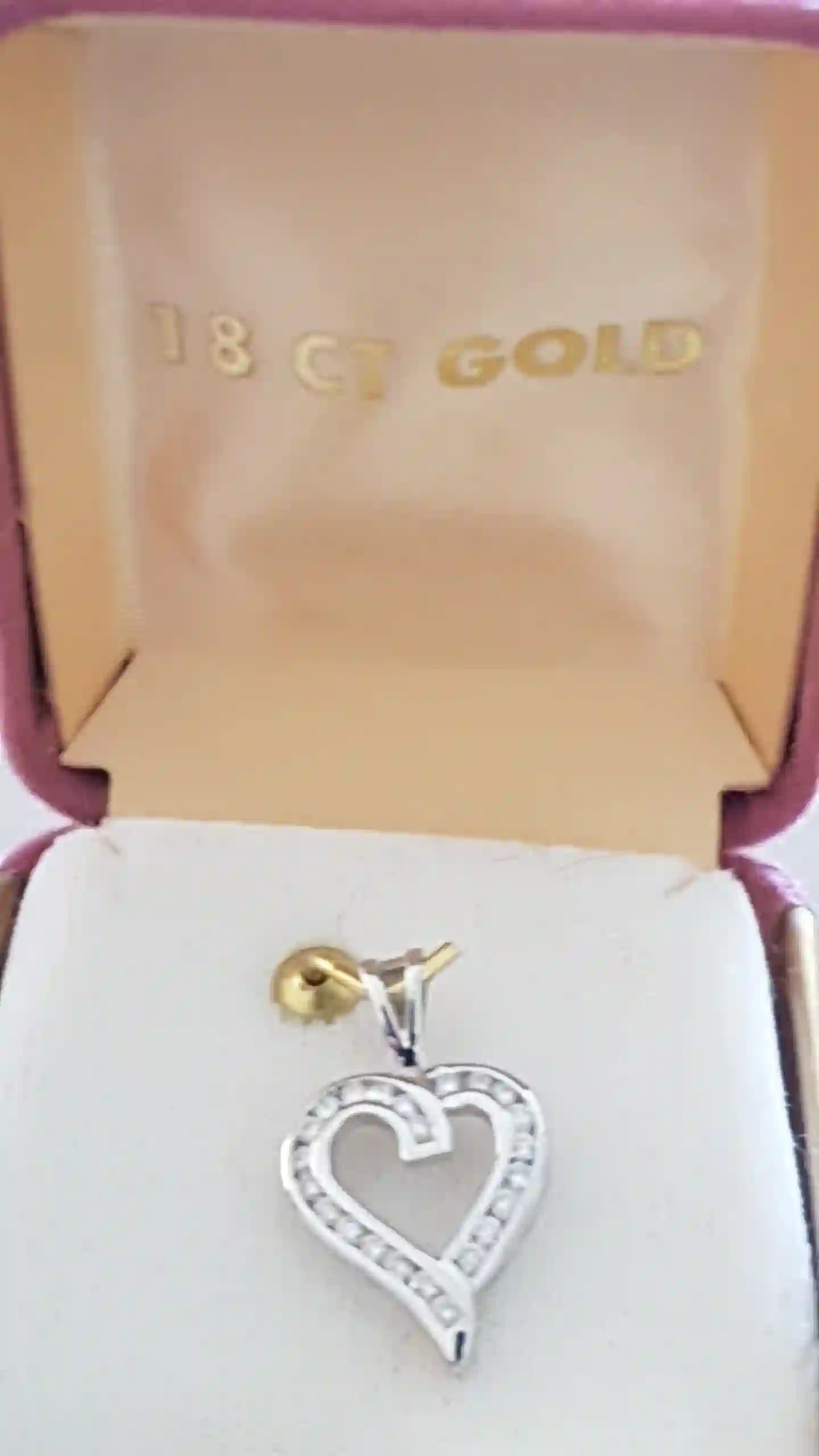 Heart DIAMOND pendant 18k Gold/Solid 18K White Gold HEART pendant GENUINE diamond gift/Heart pendent charm gift for women Only two Handmade 