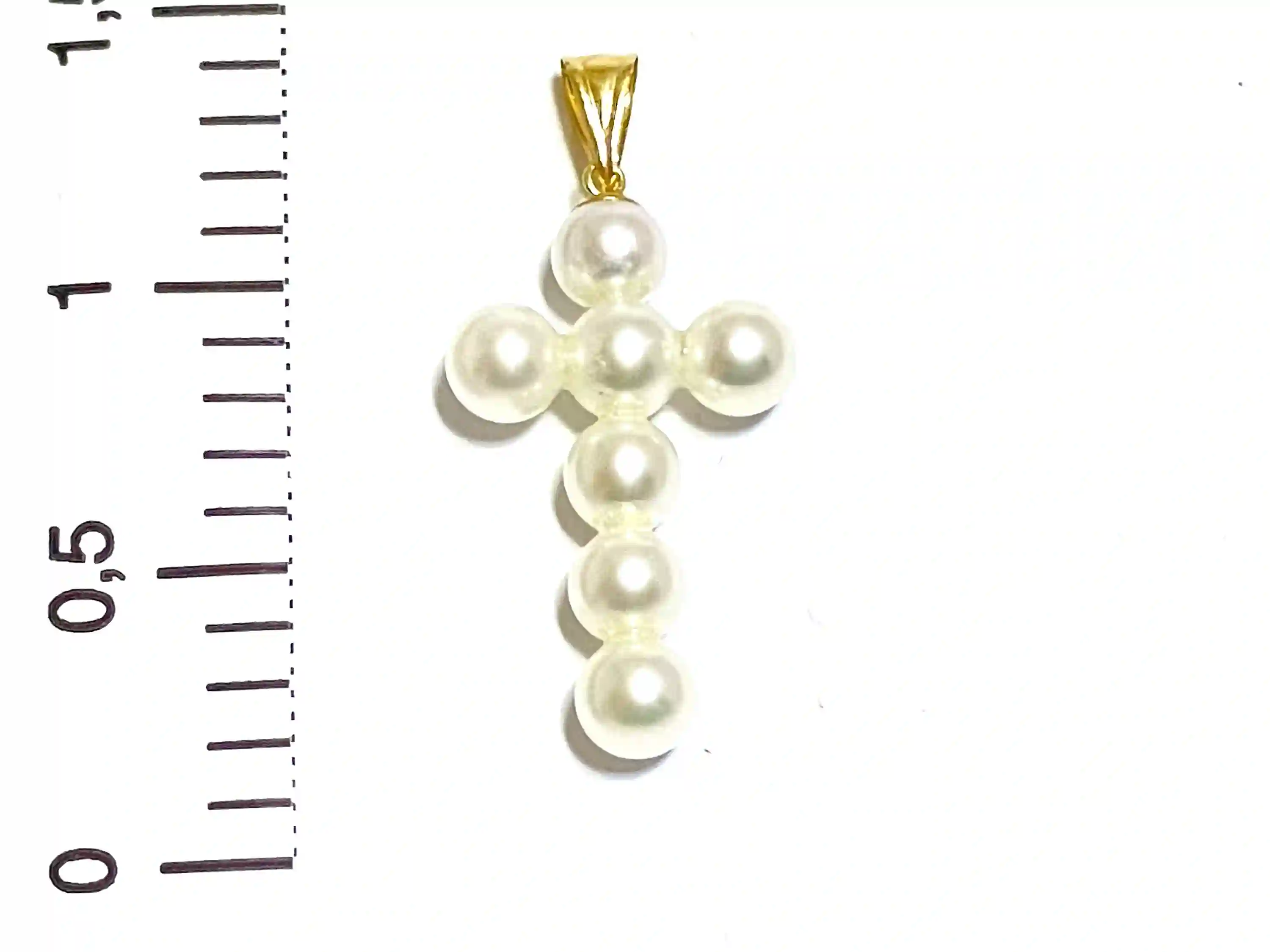 Natural Pearl Cross Gold Christian Gift 18k SOLID Gold Crucifix Japanese Sea water Pearl Religious Christian Crucifix Fine Jewelry Handmade 