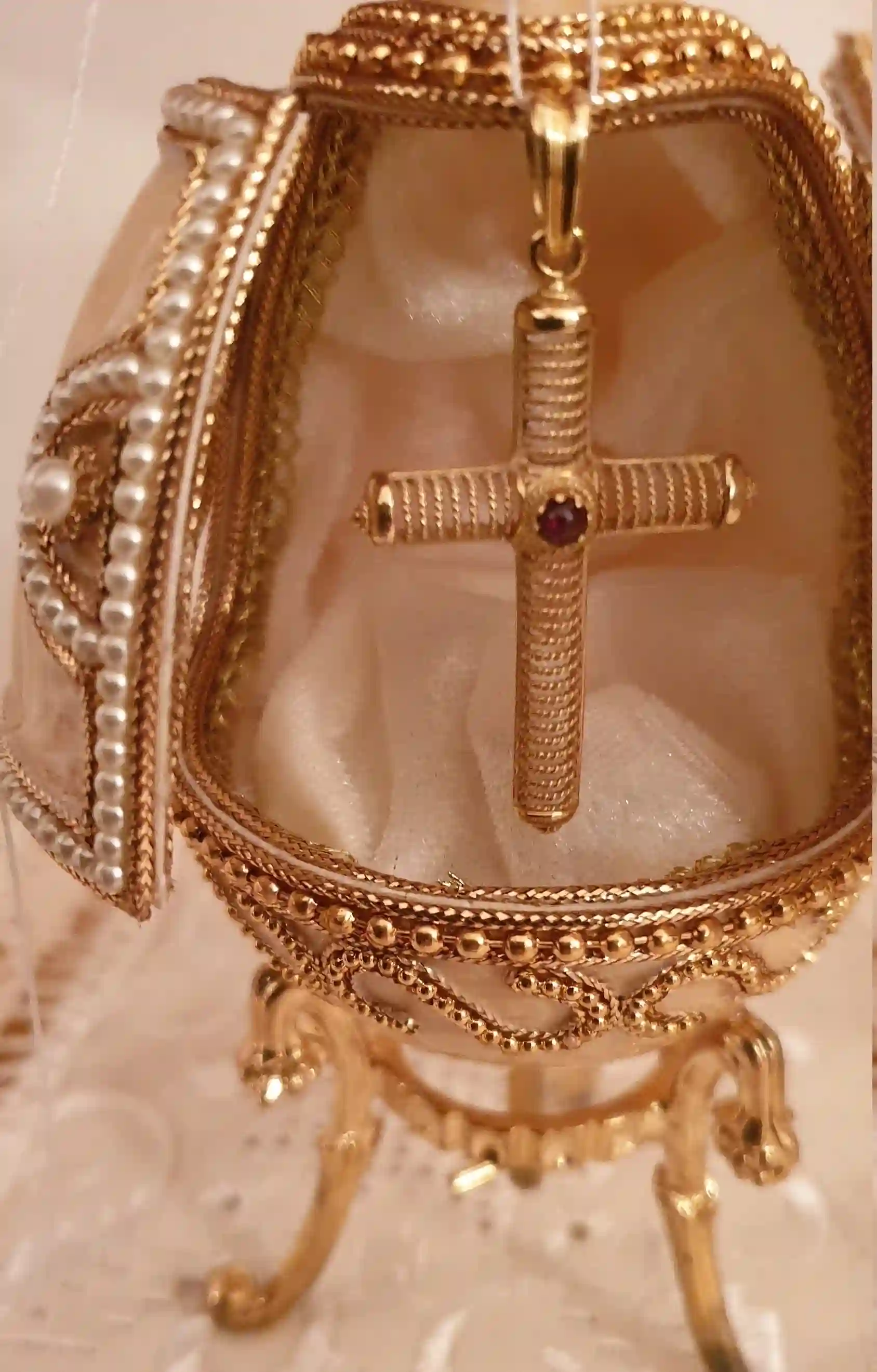 Filigree SOLID 18k gold Cross pendant woman Garnet Jewelry/Baptism gift girl HANDMADE Jewellery/ Christening gifts girls Religious Jewelry 