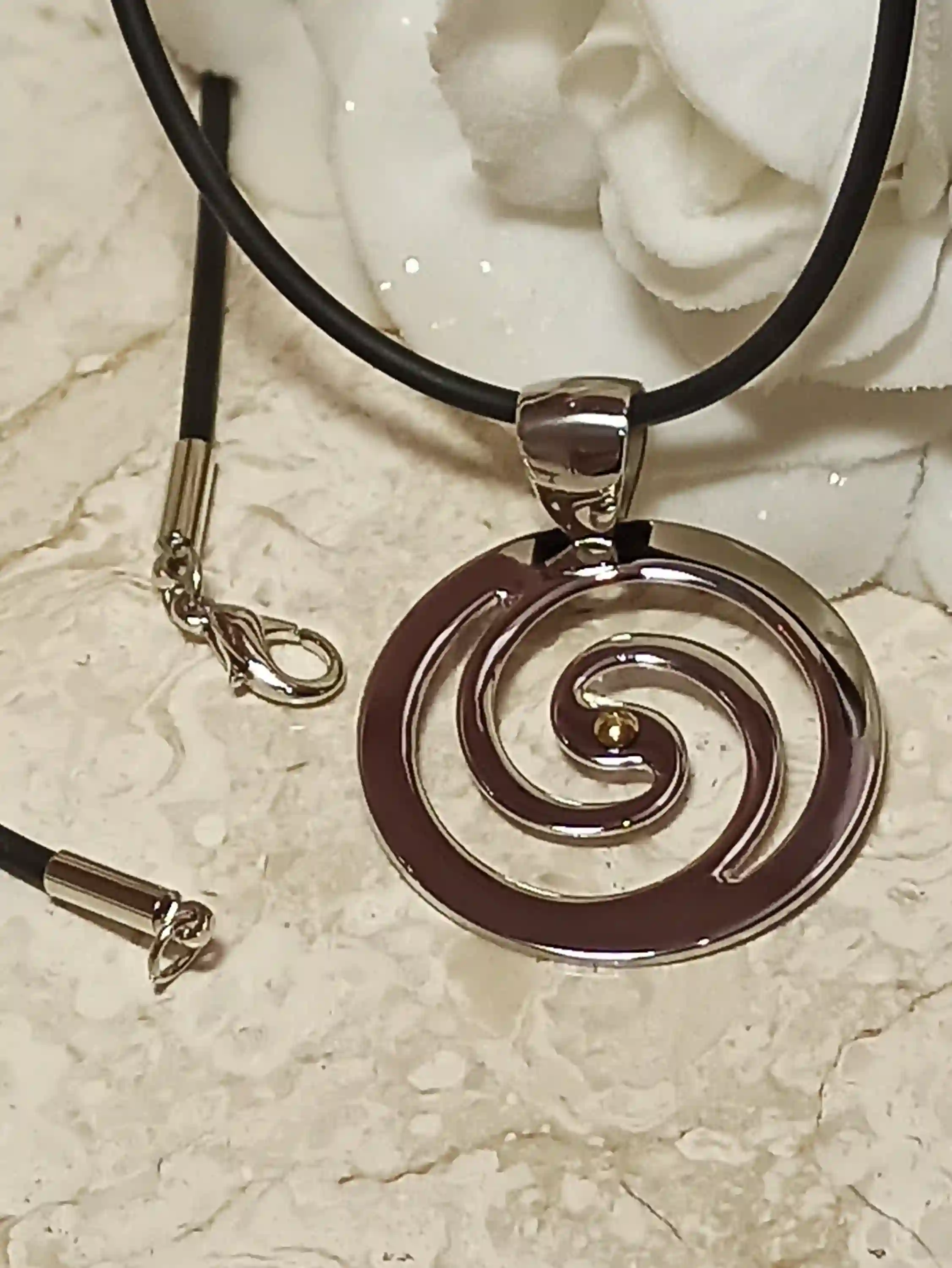 SILVER Greek Pendant Necklace/24k GOLD/Evil Eye Necklace Silver/Ancient Greek Jewelry/Swirl Evil Eye Pendant/Greek Jewelry/Greek Pendent Her 