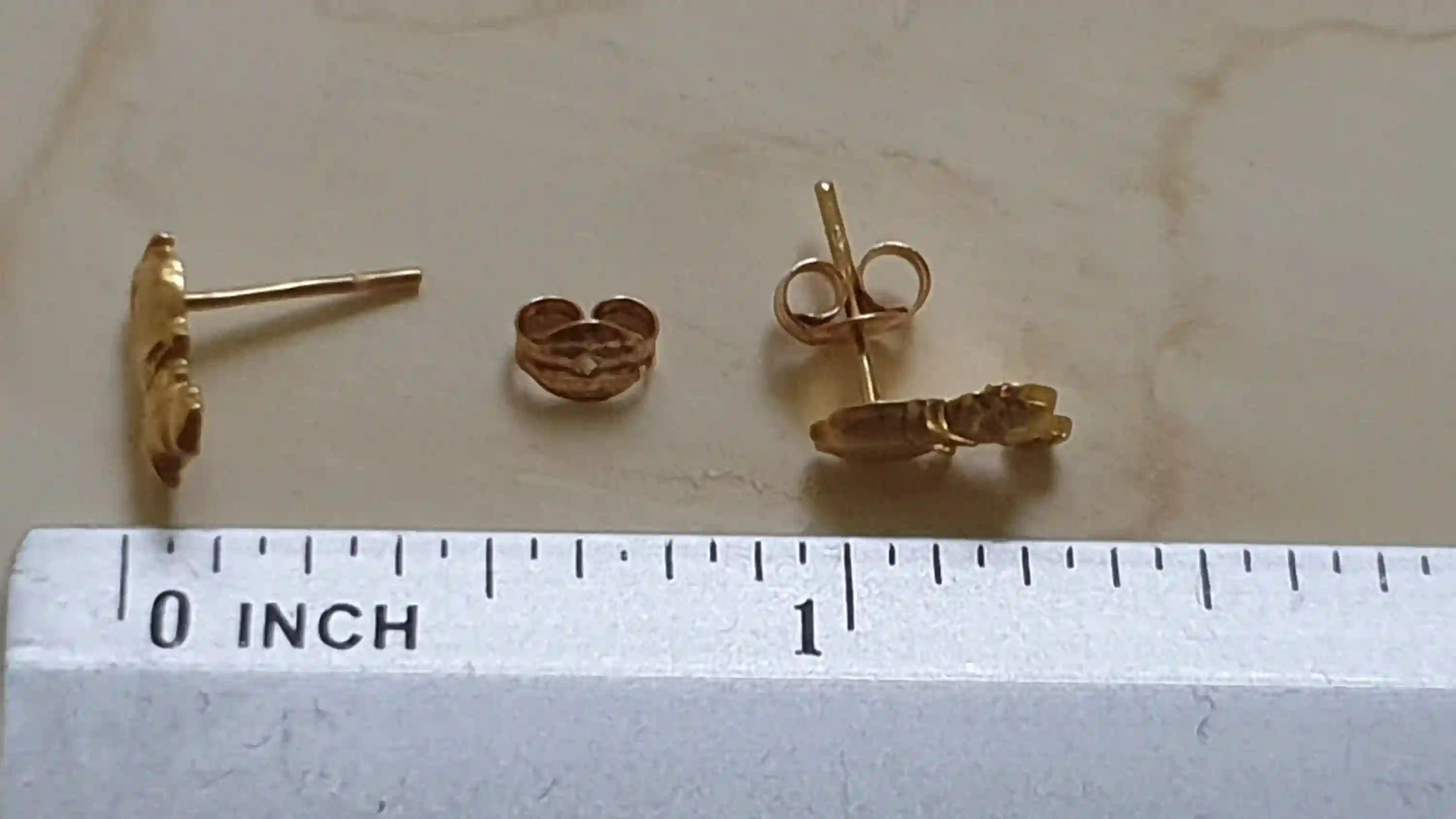 Solid 18k GOLD Earrings Donald duck gift Original Looney Tune/Girls earrings studs Gold Animal Warner Bros/Baptism gift girl Cartoon earring 