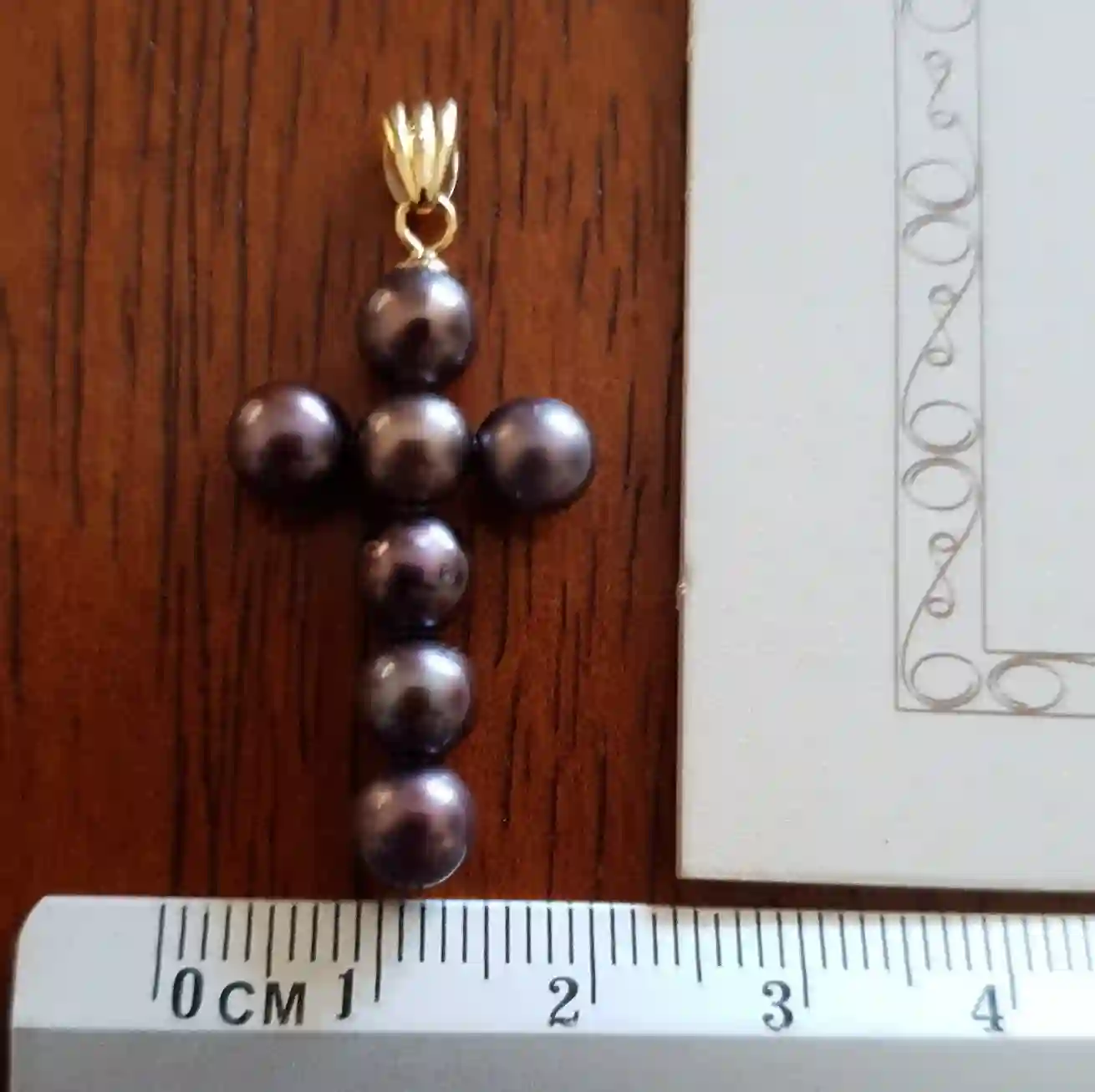 Tahitian AKOYA Pearl cross pendant Authentic CULTURED pearl SOLID 18k gold clasp Cross Pendant Necklace Religious Charm Pearl crucifix 