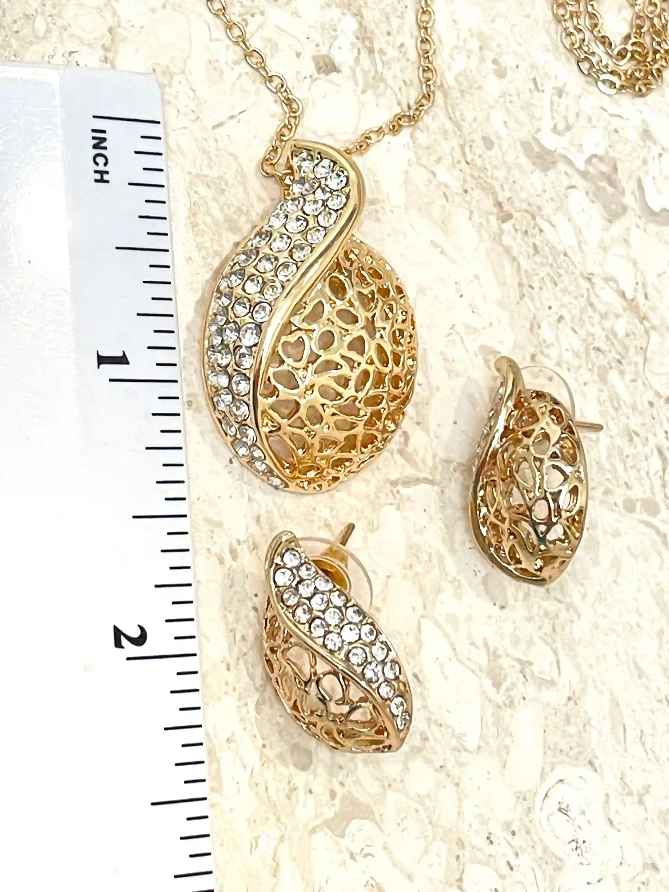 14k Gold Diamond Necklace Tear Drop Necklace Diamond Tear Drop Earrings Fine Jewelry Bridal Jewelry Statement Necklace Pave Diamond gift 