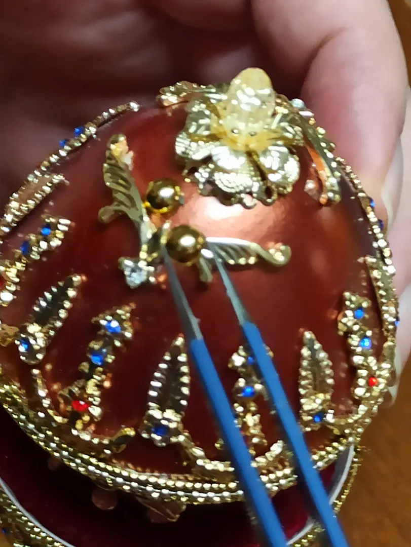 Designer Faberge Egg Antique Carousel, Natural Egg, Pure Gold Decor, Swarovski Gem, Handmade Carousel Horse Music Box, Anniversary, 18th Birthday.