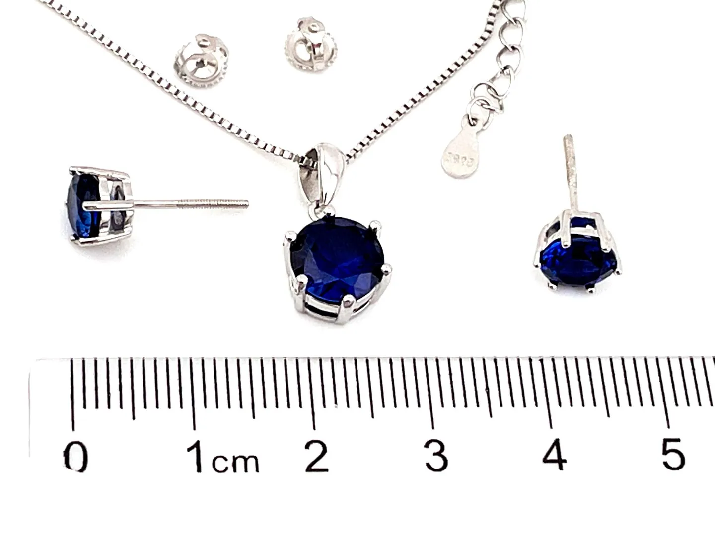 4ctw CERTIFIED Natural Sapphire Solitaire Necklace SET Genuine Sapphire Pendant Earrings Sapphire Jewelry Set 18k HANDMADE by Pierre Lorren