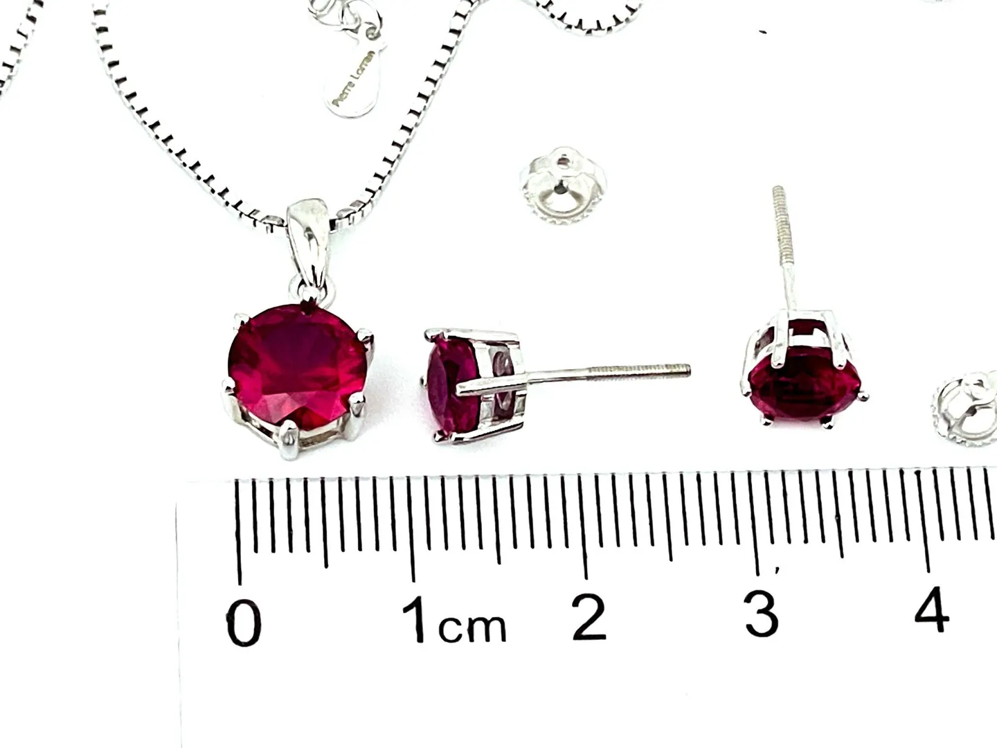 4ctw Certified Ruby Pendant Necklace & Earrings Set Ruby Fine Jewelry 18KT Gold Jewelry 40th Anniversary Gift for Her HANDMADE Pierre Lorren