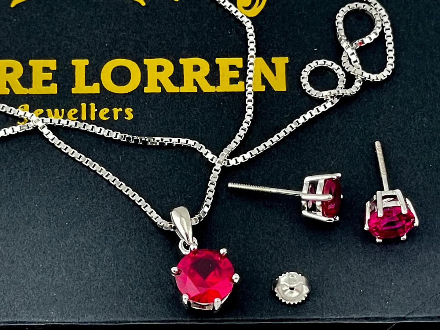 4ctw Certified Ruby Pendant Necklace & Earrings Set Ruby Fine Jewelry 18KT Gold Jewelry 40th Anniversary Gift for Her HANDMADE Pierre Lorren