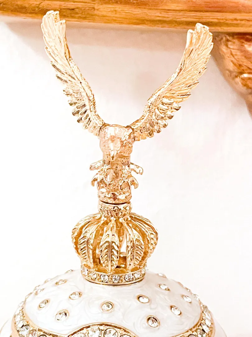 Limited Edition Musical Faberge Egg Velour Interior Swarovski Crystal Diamond Handset Faberge Style Egg New Beginnings Bridal Shower Wedding