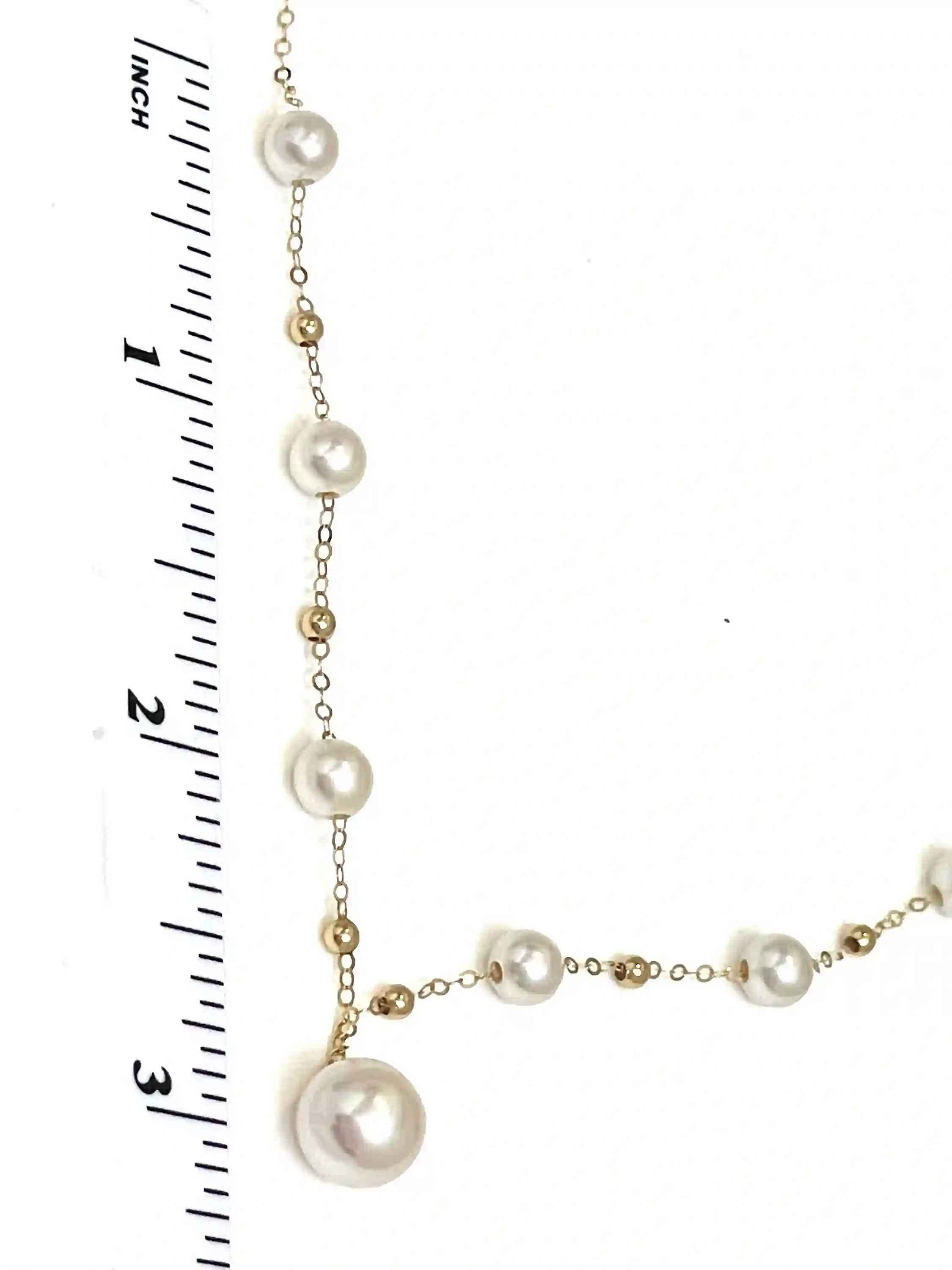 18kt Akoya Pearl Necklace White Pearl Pendant Japanese Jewelry 18k Gold Solid Fine Chain Gift Ideas for her Minimalist Pearl Jewelry gift 