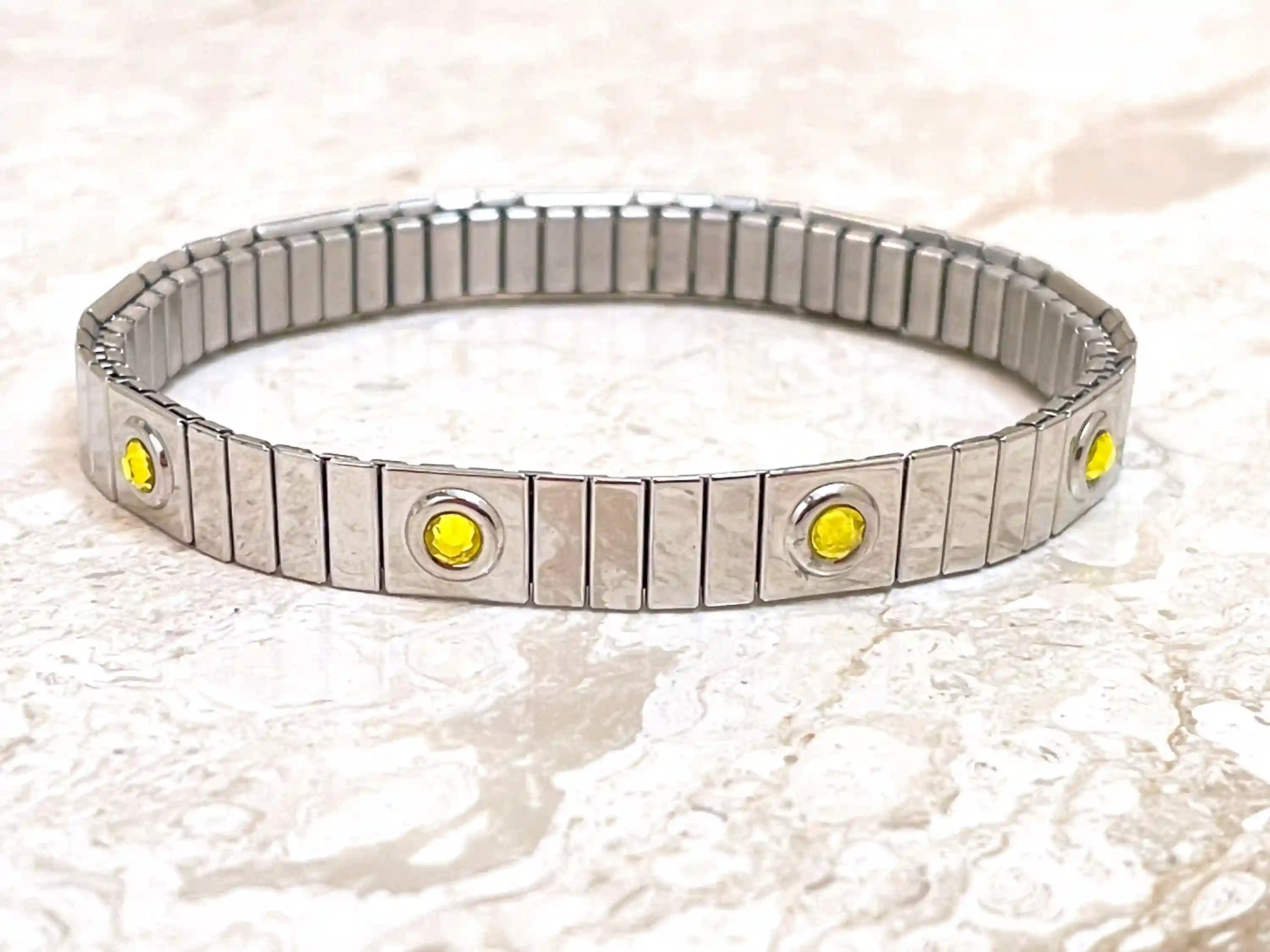 Citrine Bracelet November Birthstone Gemstone Bracelet Yellow Citrine Birthday gift Citrine Bangle Yellow Gemstone Graduation gift for women 