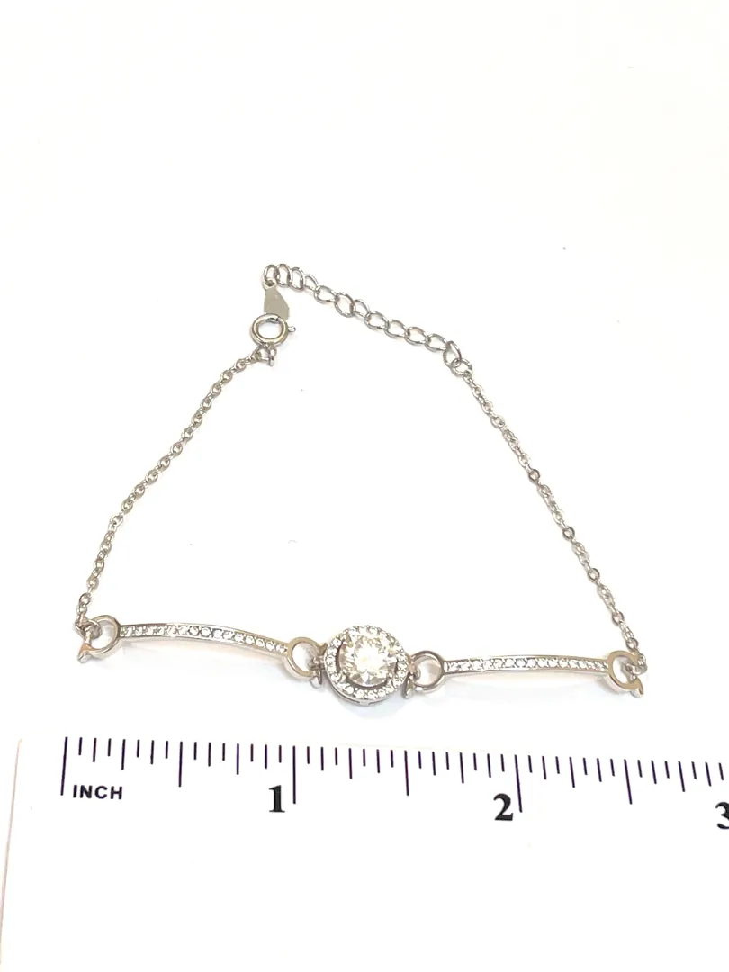 Omega Diamond Bracelet Pave Diamond Jewelry Adjustable Bracelet 925 Sterling Silver Fine Jewelry Forever Love Gifts for Her Valentine's Day