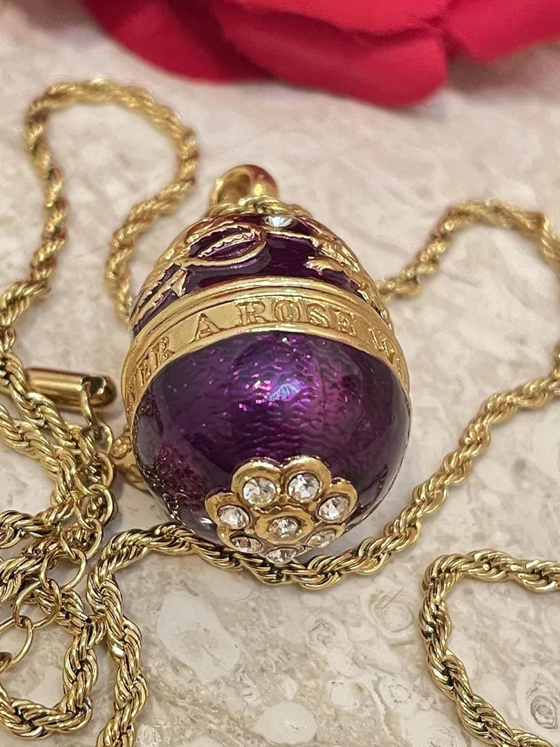 2019 Imperial Fabergé Egg Pure GOLD Collector's Egg Natural Egg Musical Fabergé Eggs Silk Interior Trinket 6 Year Anniversary Gift for Her