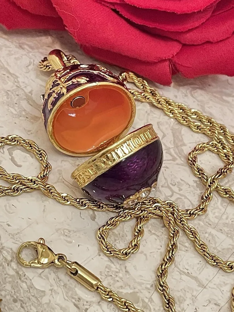 2019 Imperial Fabergé Egg Pure GOLD Collector's Egg Natural Egg Musical Fabergé Eggs Silk Interior Trinket 6 Year Anniversary Gift for Her