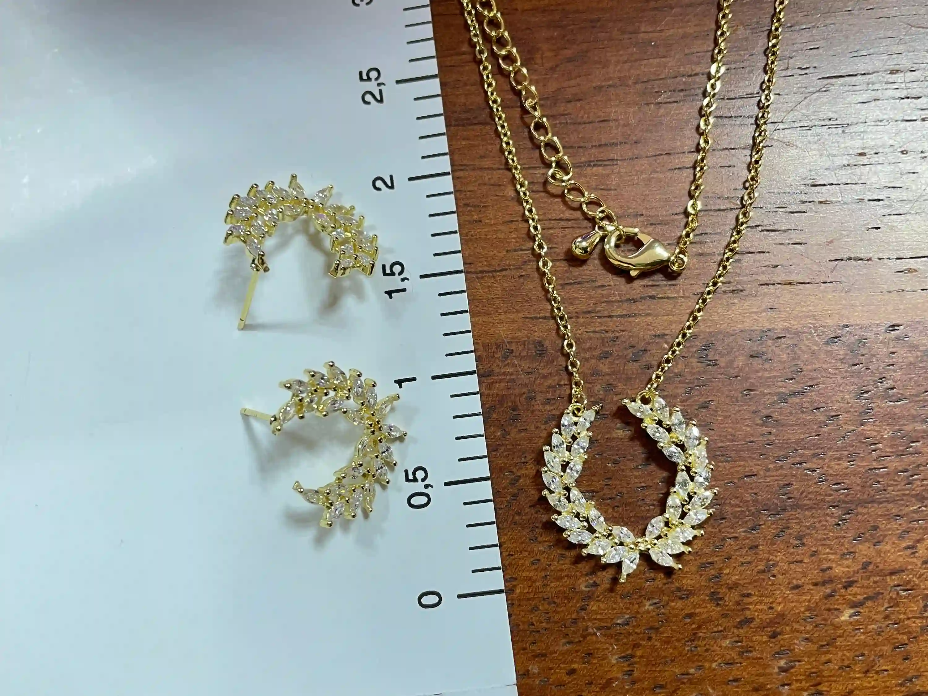Ancient Greek Olive Wreath Necklace Earrings Set Swarovski Marquise Handset Sterling Silver Yellow Gold Jewelry Handmade Wisdom Necklace 4ct 