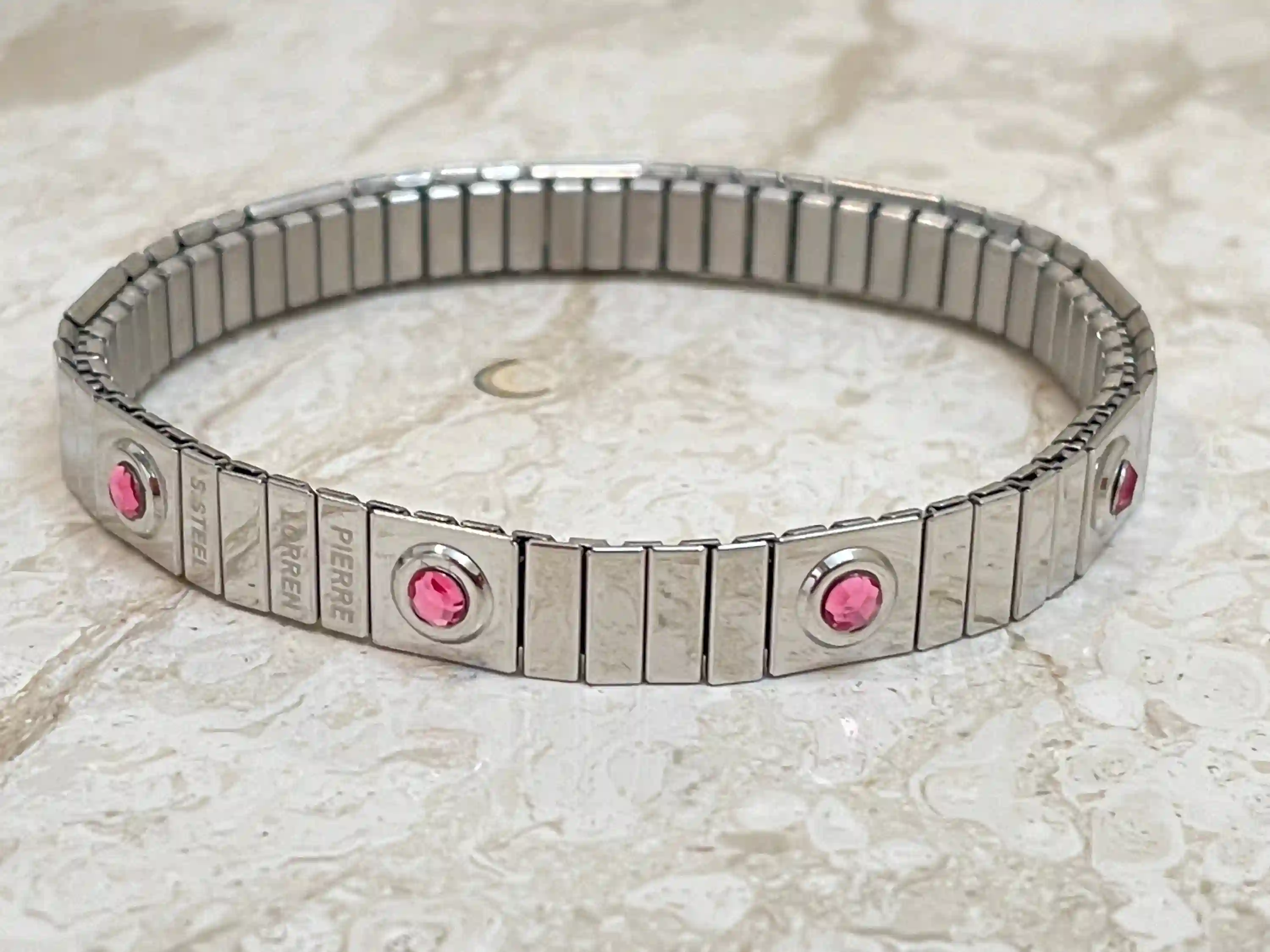Pink Topaz Silver Bracelet November Birthstone Bracelet gift for her Pink Topaz Gemstone Bracelet Handmade Bracelet Birthday gift for women 