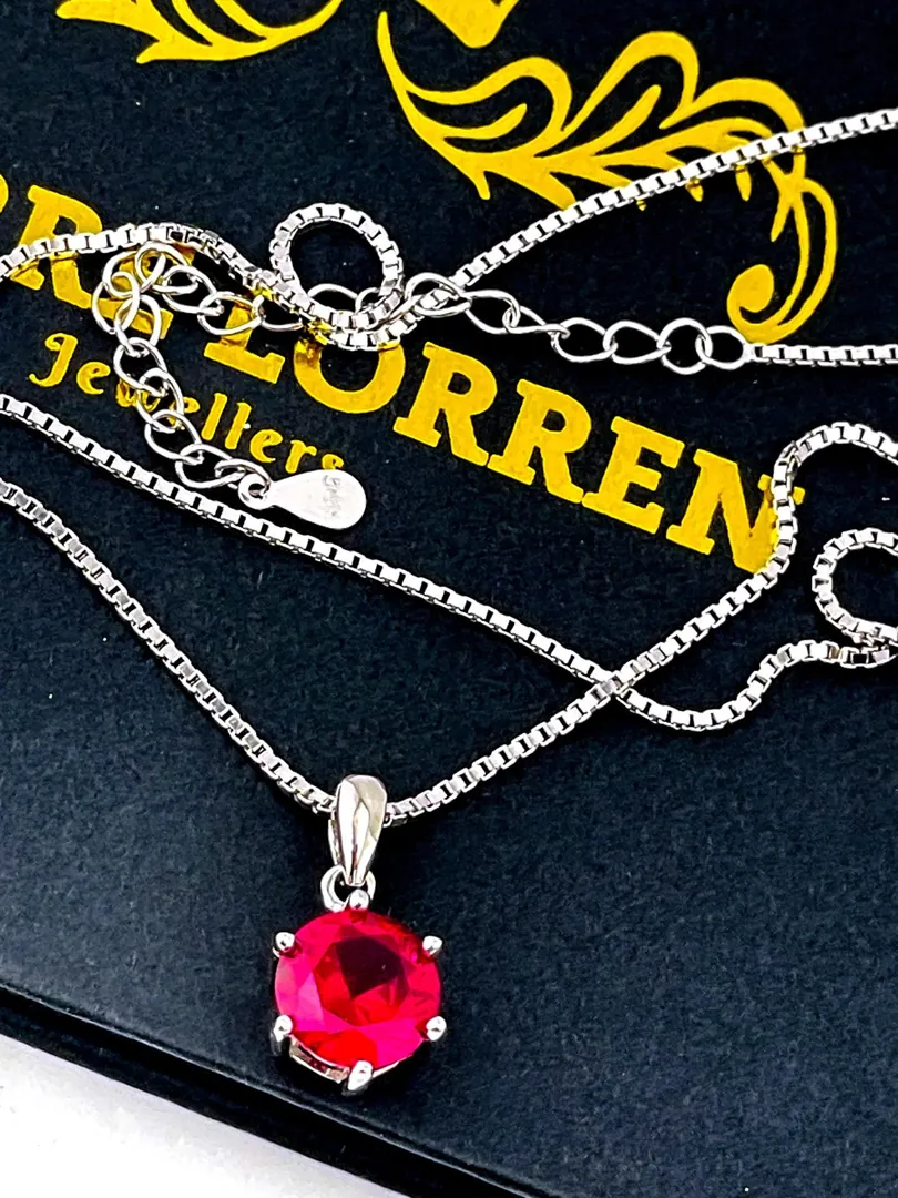 2 carat Ruby Pendant Necklace - Ruby Necklace - Ruby Jewelry July Birthstone Red Ruby Jewelry - Birthday gift for her Anniversary Christmas