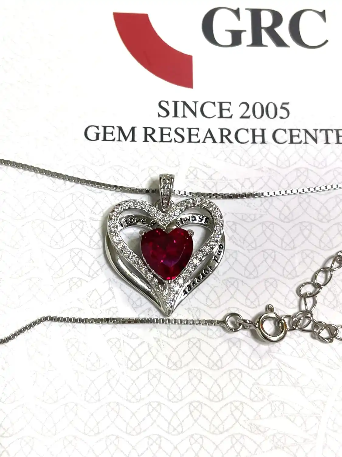 3.2ctw Natural Ruby Heart Necklace Diamond Pendant Sapphire Jewelry gift for her September birthstone Love Pendant 18k Gold Silver Bday 