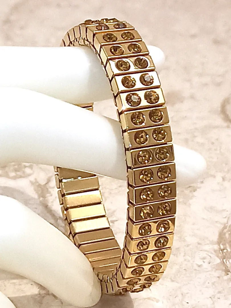 2ct Citrine bracelet, 24k gold, gemstone bracelet, citrine, November birthstone bracelet for women, citrine jewelry, 96 handset gemstones.