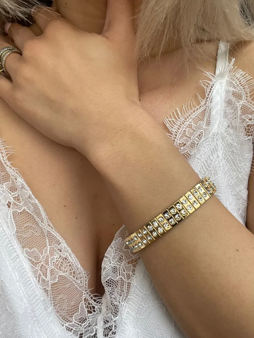 2ct Citrine bracelet, 24k gold, gemstone bracelet, citrine, November birthstone bracelet for women, citrine jewelry, 96 handset gemstones.