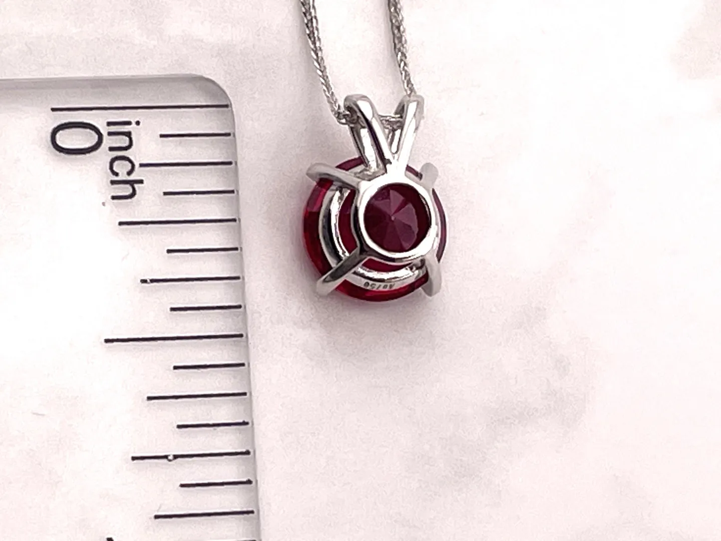 Solid 18k Gold Necklace with Natural Ruby Pendant. Ruby Solitaire Fine Jewelry for July Birthday. Certified Pendant Necklace featuring a 2-carat Ruby, perfect for anniversaries.