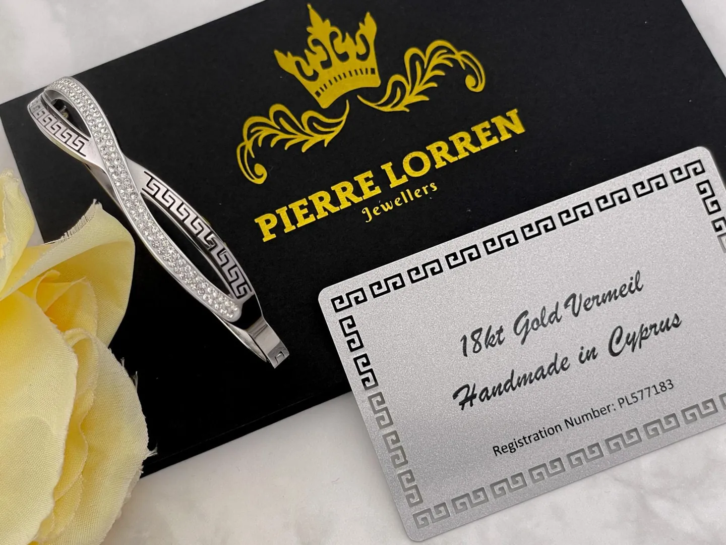 8mm Bracelet Greek Jewelry 18k White Gold Bracelet Infinity Bangle Bracelet Ancient Greek Key Jewelry Meander Bracelet Anniversary Gift