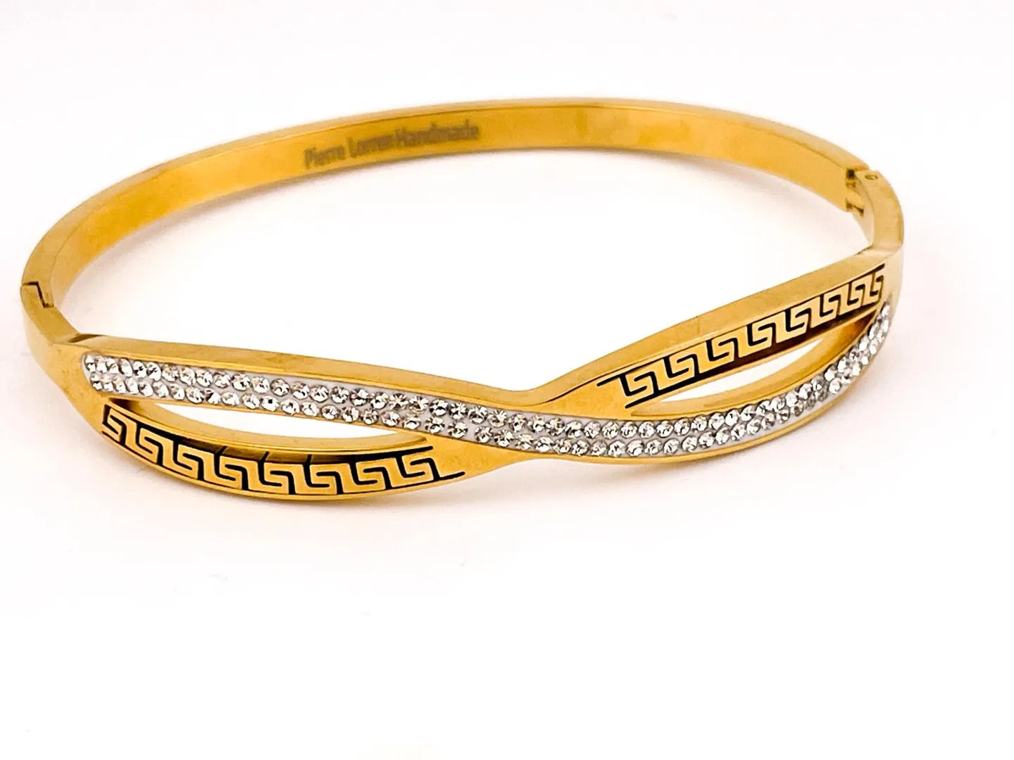8mm Bracelet Greek Jewelry 18k Yellow Gold Bracelet Infinity Bangle Bracelet Ancient Greek Key Jewelry Meander Bracelet Anniversary Gift