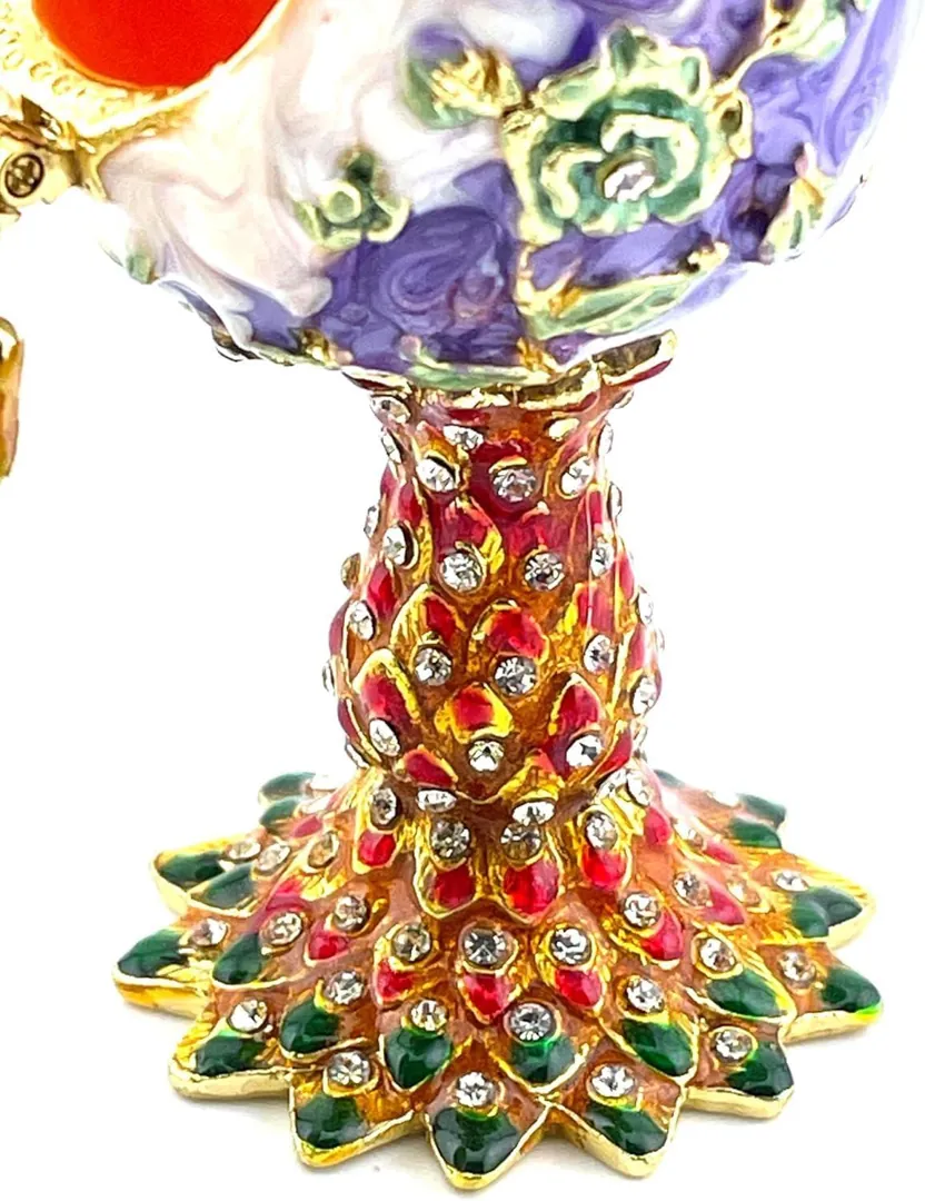 PEACOCK  Imperial Faberge Egg in Russian Faberge style, adorned with Swarovski crystals and pure gold decor. This multi-color, handmade piece makes for a perfect Easter gift or a unique present for birthdays and anniversaries. Designed by Pierre Lorren.