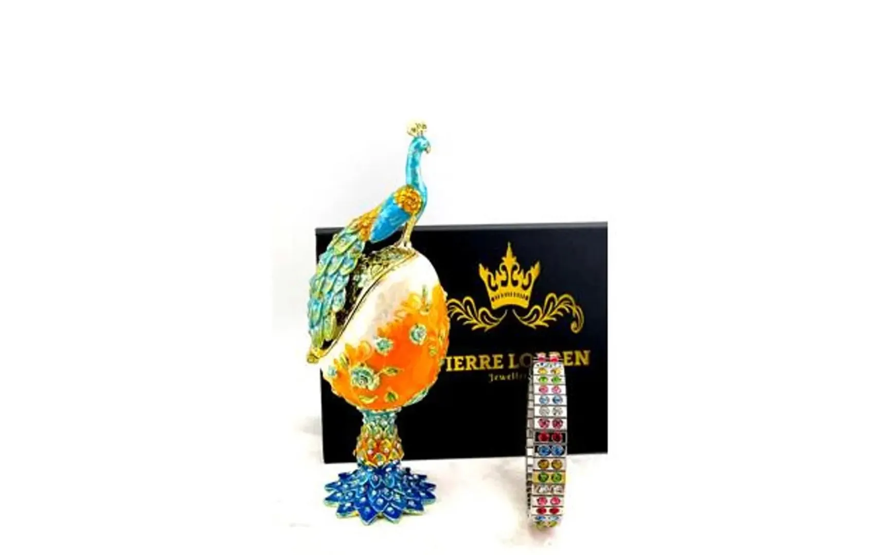 Imperial Faberge Easter Eggs Russian Faberge style Swarovski Pure GOLD decor Handmade Wedding New Beginnings Gift for Bride by Pierre Lorren.