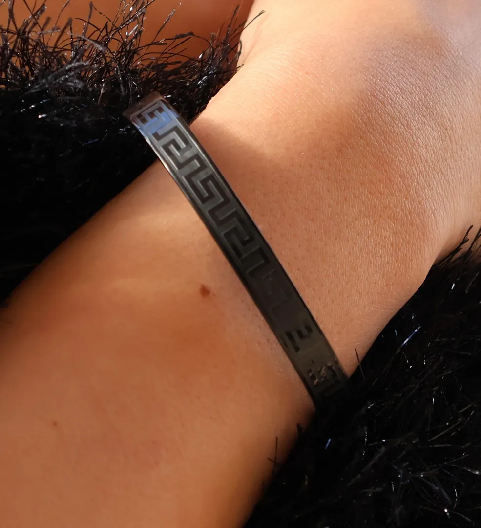 Meander Bracelet Greek Key Bracelet Black Bracelet Ancient Greece Graduation ETERNAL Life Love SUCCESS Bracelet Key Bracelet for her