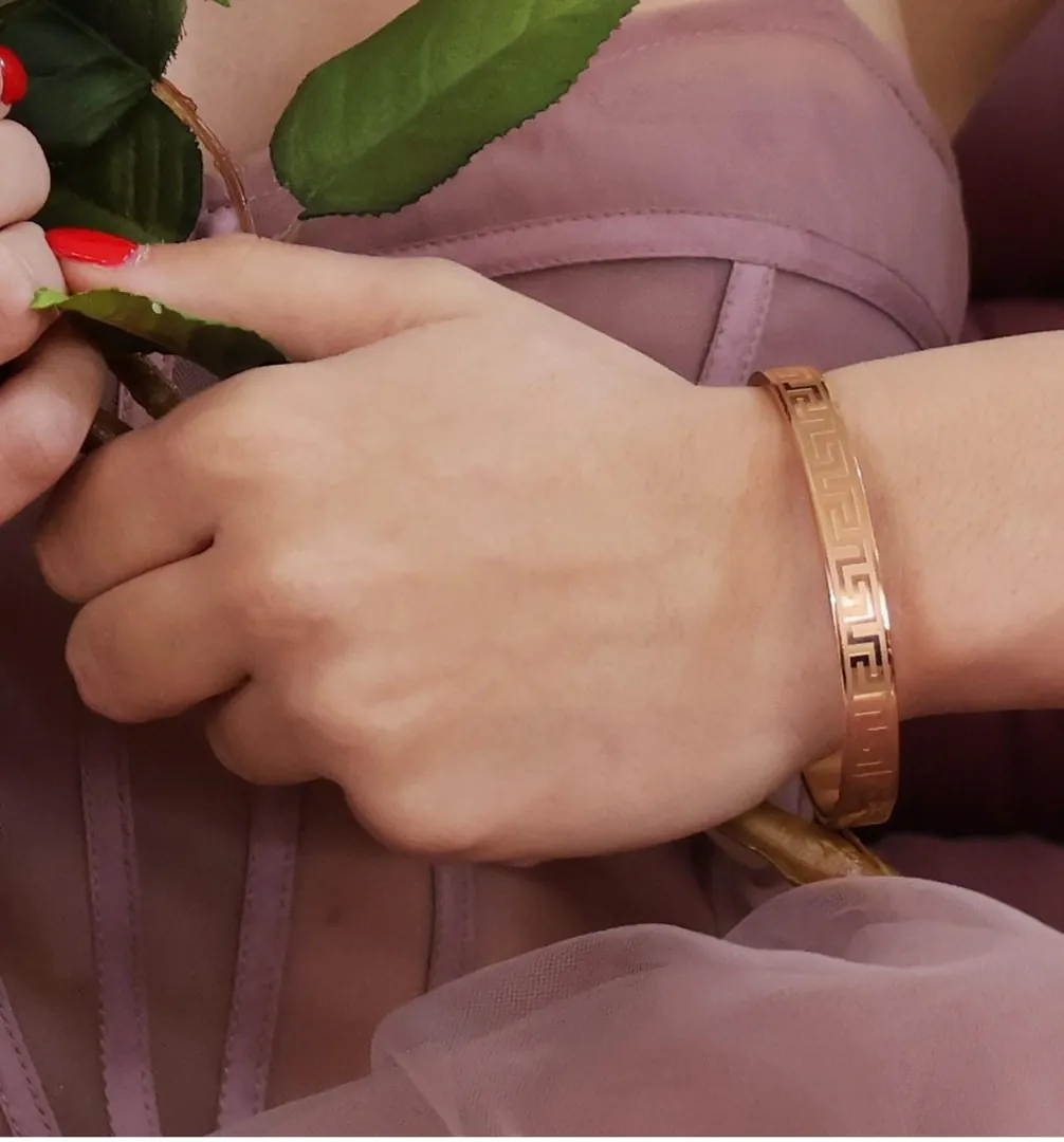 Meander Bracelet Greek Key Bracelet Rose Gold Bracelet Ancient Greece Graduation ETERNAL Life Love SUCCESS Bracelet Key Bracelet for her