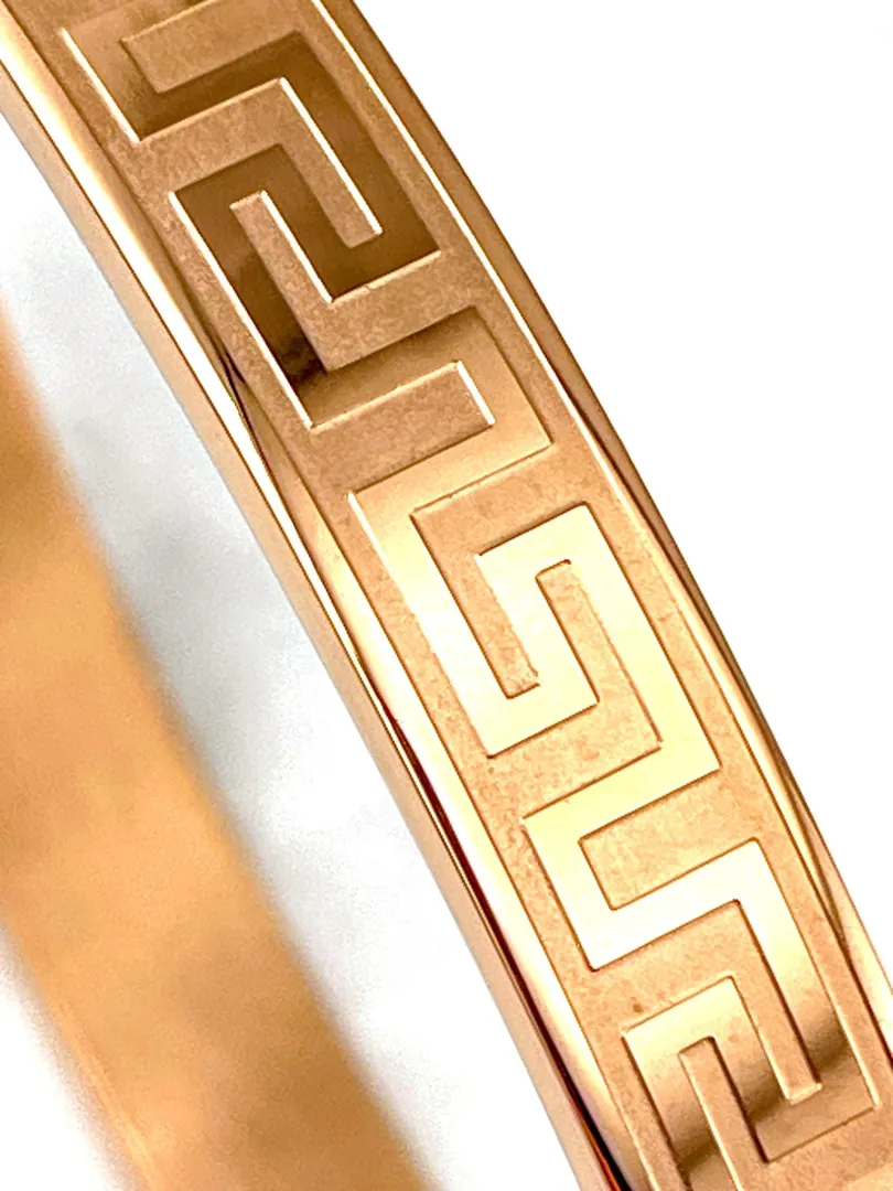 Meander Bracelet Greek Key Bracelet Rose Gold Bracelet Ancient Greece Graduation ETERNAL Life Love SUCCESS Bracelet Key Bracelet for her