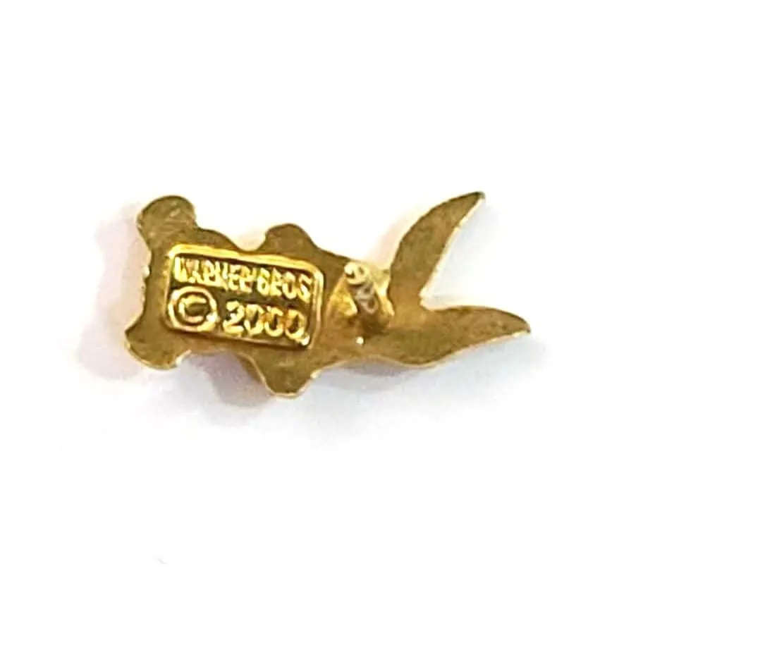 Donald Duck Earrings - SOLID 18k Gold - Vintage Warner Bros Jewelry for women - Donald Duck Stud Earrings -