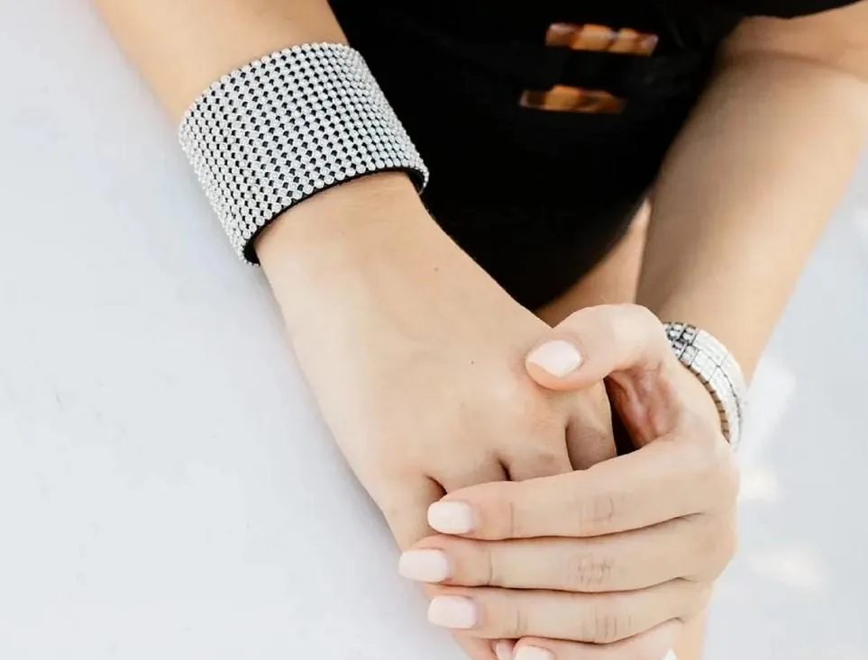 Made In Greece Jewelry Greek Bracelet Women Diamond Bangle Bracelet Austrian Crystal Diamond 18k White Gold Silver Diamond Handmade Christmas