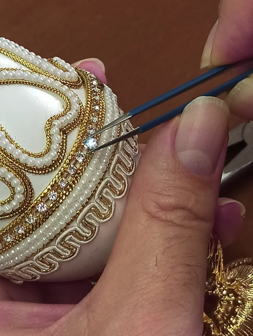 Guardian Angels Natural Egg Faberge Music Jewelry Box Home Protection Moving Away Communion Confirmation 16th 18th 21st 30th 40th 50th Gifts