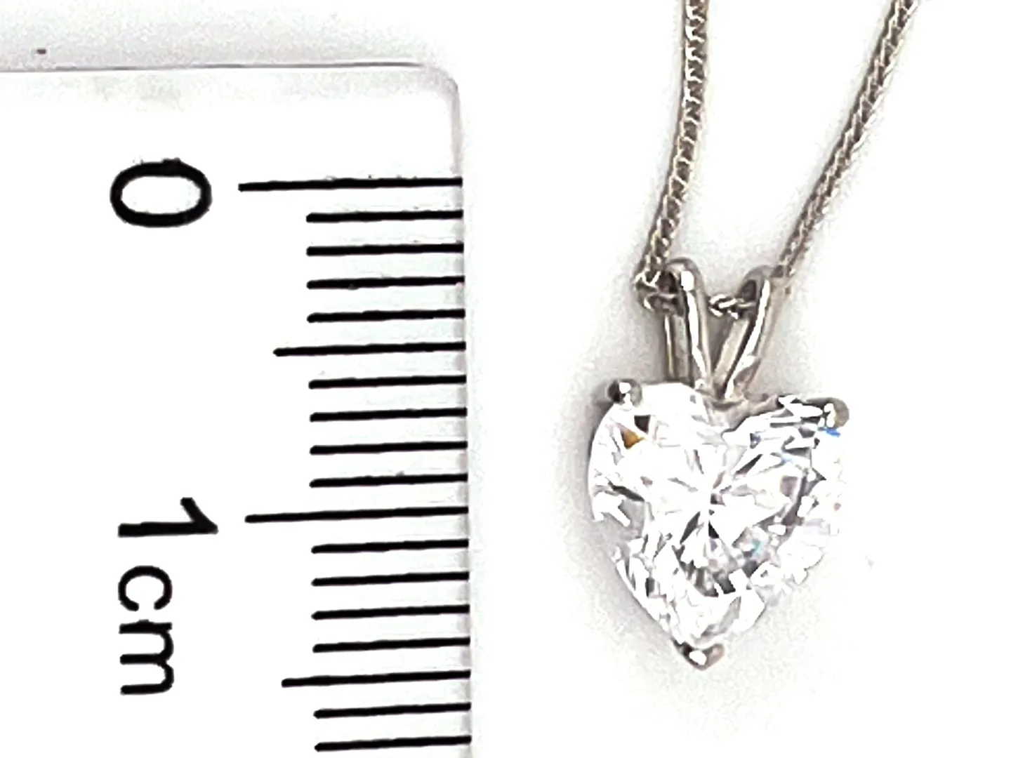 1.5ct Solid 18k Gold Diamond Solitaire Pendant Heart Shape Necklace Delicate Bridal Necklace Yellow Gold Pendant Handmade Jewelry Bride to Be