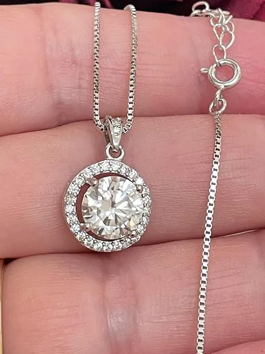 4.2ctw Certified Diamond Jewelry Set: Diamond Pendant Necklace, Diamond Screwback Earrings, Diamond Studs Jewelry Set for Women in 18k Gold and Silver.