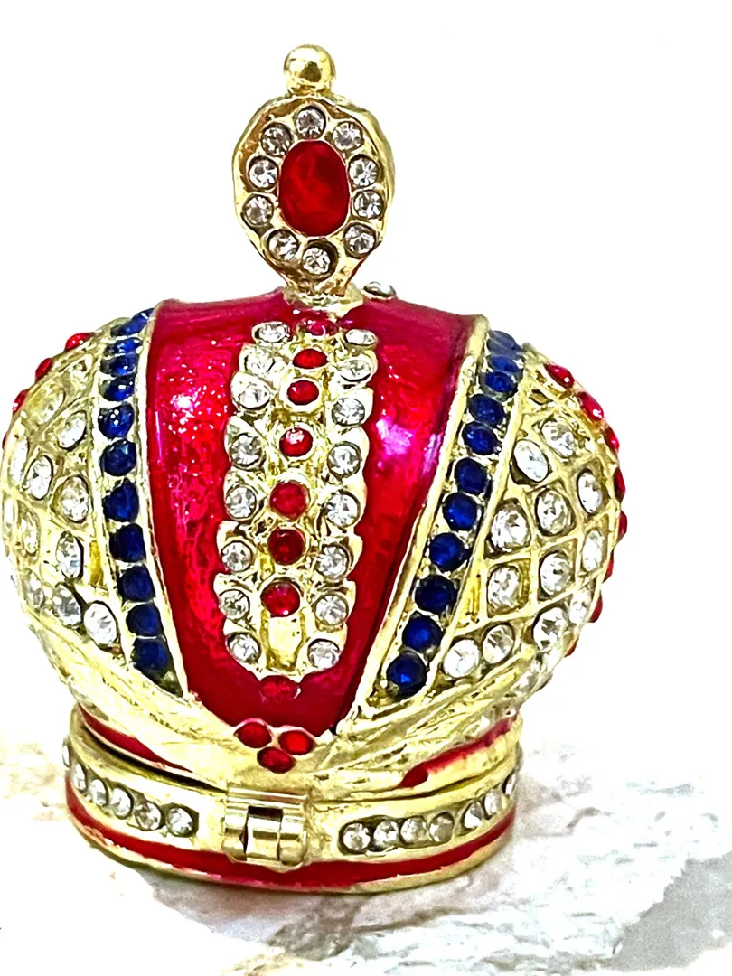 Imperial Crown Fabergé Egg HANDMADE Russian style Faberge Egg Ornament Office Decor for Men Christmas Birthday gifts for him Pure Gold decor