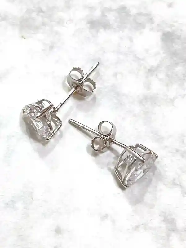 2carat Heart Shaped Diamond Earrings HANDMADE SOLID 18K White Gold Earrings Studs diamond Heart Jewelry for women 6.5mm Heart Diamond Studs 
