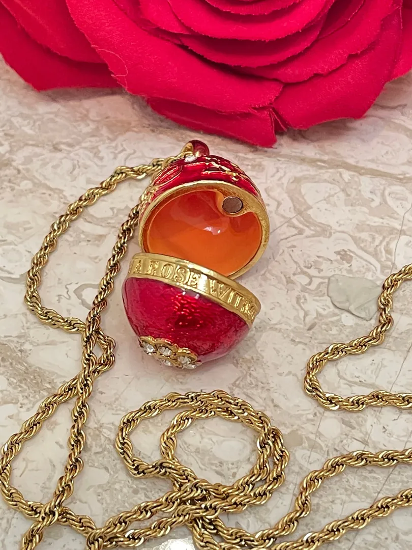 RUBY Red Faberge Egg - Faberge Jewelry - Faberge Egg Pendant & Bracelet - Faberge Egg Jewelry Set HANDMADE 114 Austrian Diamond Crystals