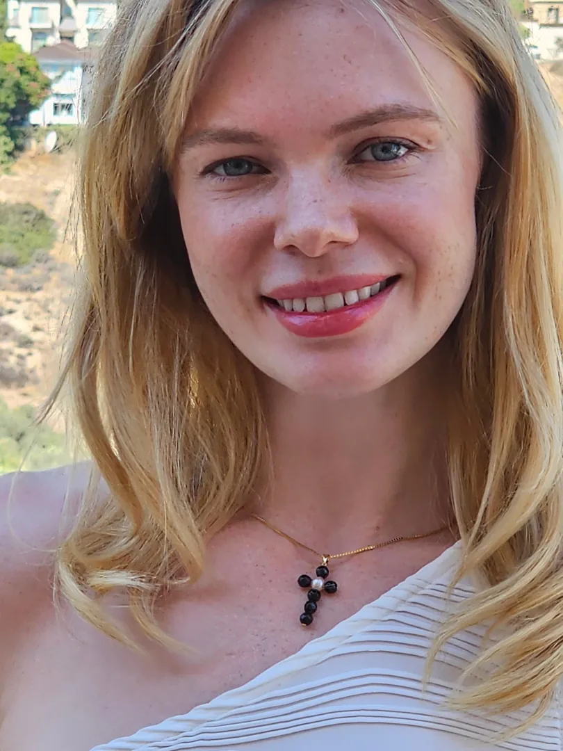 One of a Kind 18k Solid Gold Cross Pendant Pearl Cross Religious Jewelry Christian Greek Jewelry Fine Jewelry Godmother Gift Cross for Mom